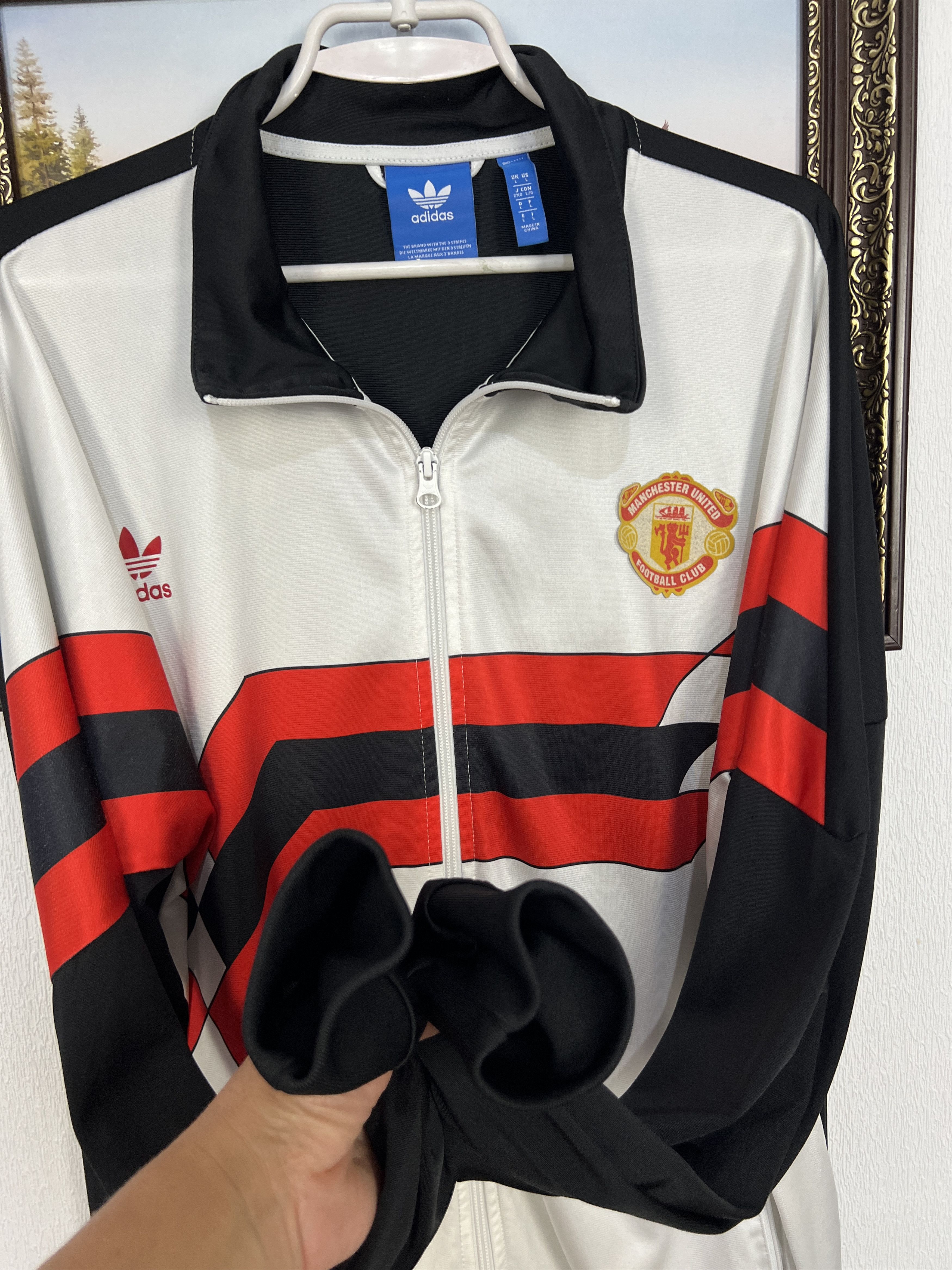 Adidas Adidas Originals Manchester United 90's Retro Jacket Size US L / EU 52-54 / 3 - 6 Thumbnail