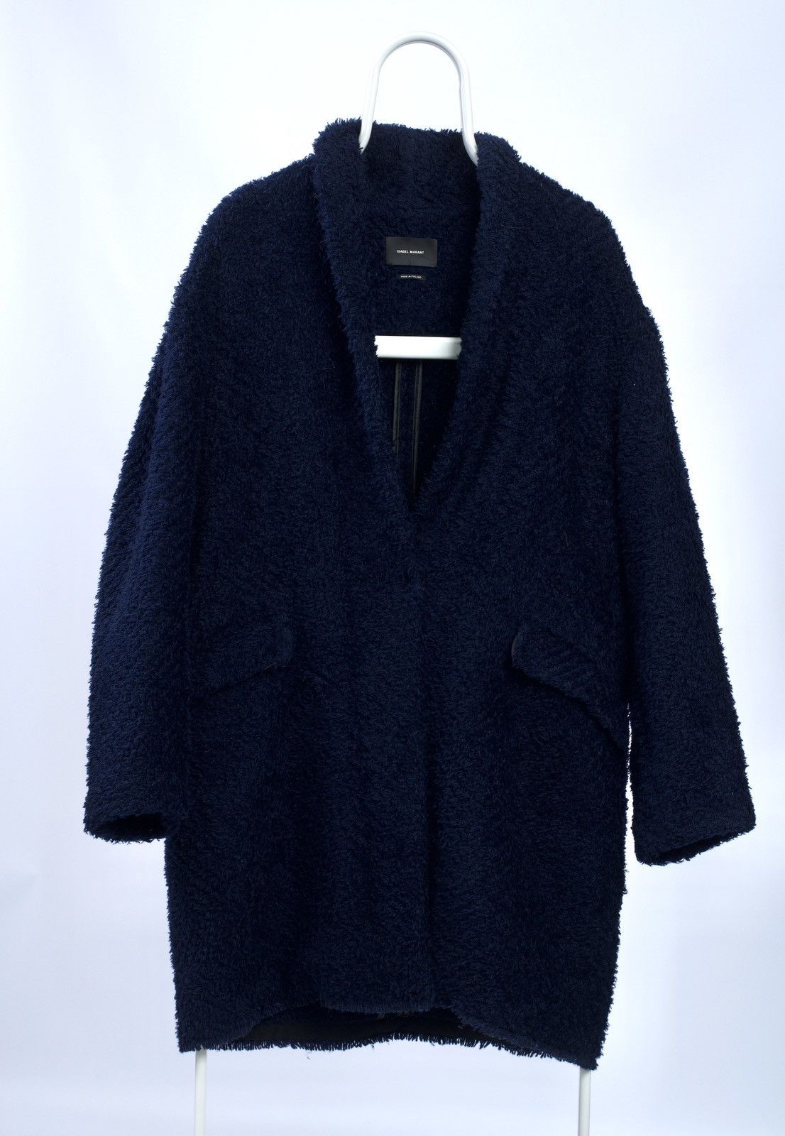 image of Womens Isabel Marant Étoile Wool Light Coat in Blue (Size Medium)