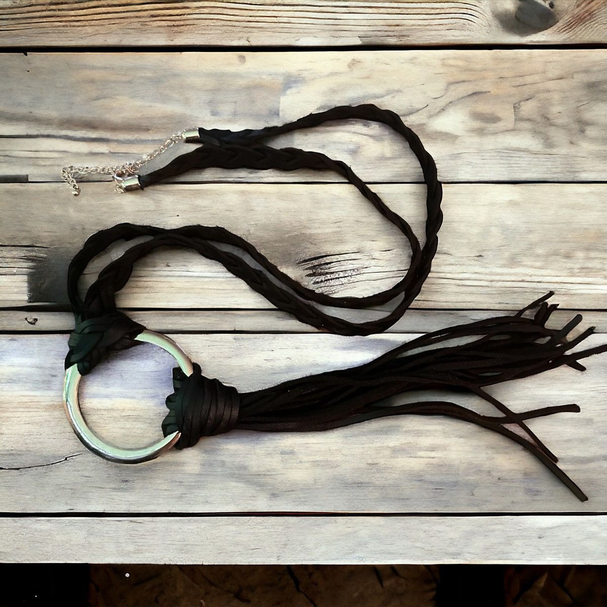 Other Long leather braid tassel necklace Size ONE SIZE - 3 Thumbnail
