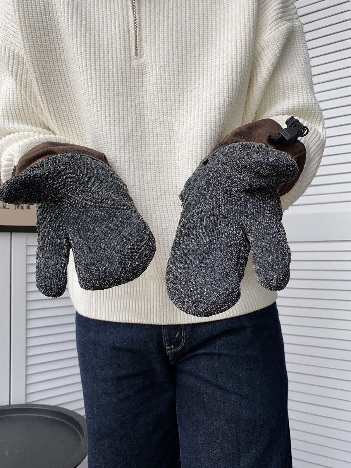 Vintage Vintage Cauberc Ninja Tabi Three Finger Turtle Gloves Ski Size ONE SIZE - 3 Thumbnail