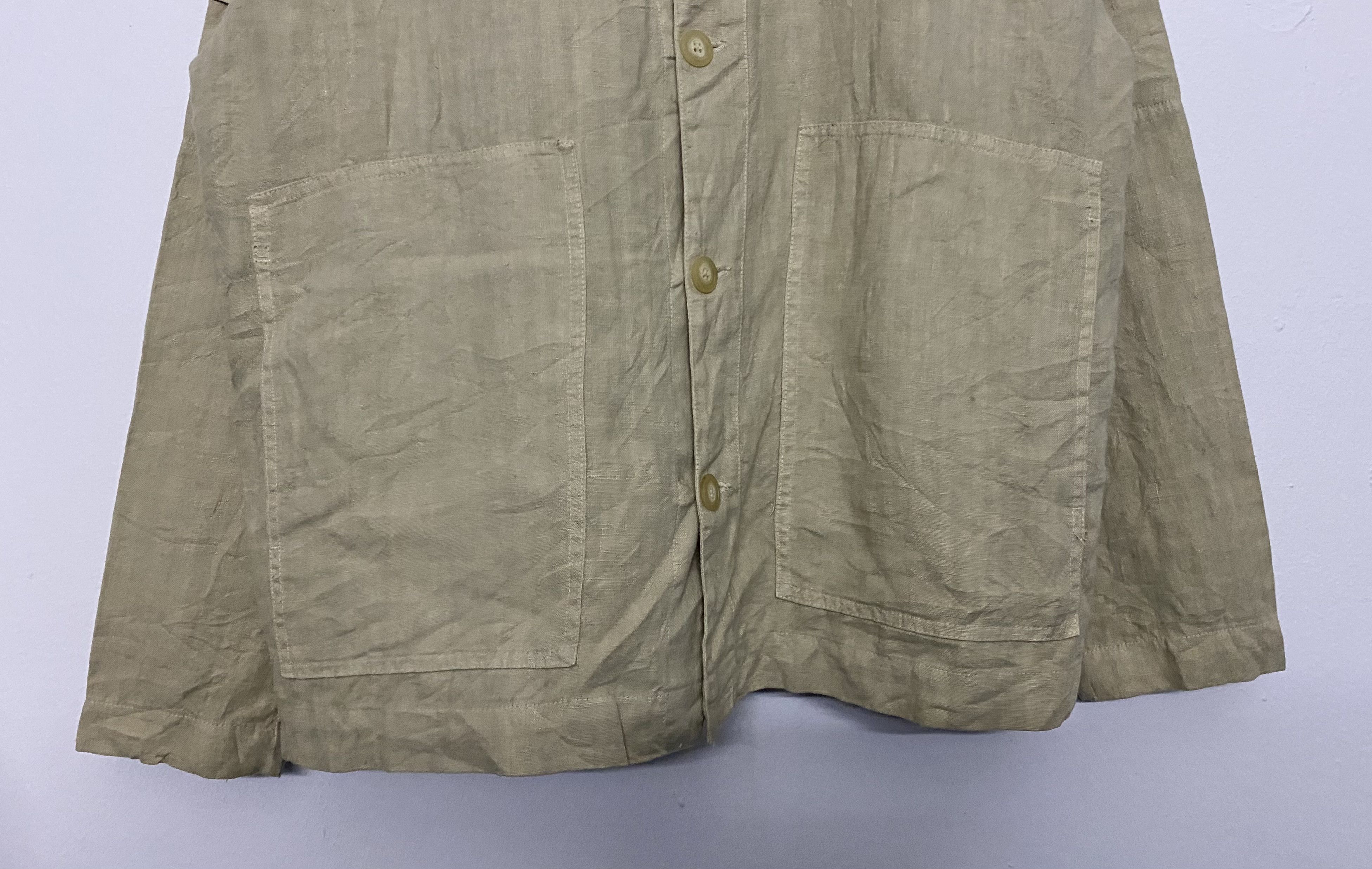 120% Lino 120% Lino Linen Canvas Overshirt Minimalist Jacket Size US S / EU 44-46 / 1 - 4 Thumbnail