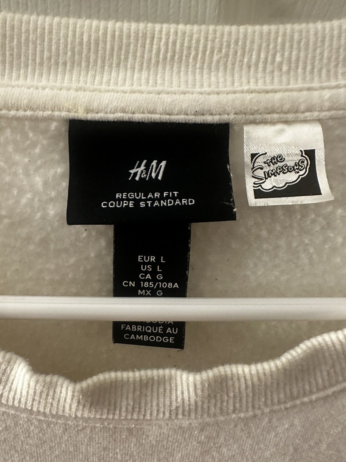 H&M A white H&M Simpson’s collaboration sweater Size US L / EU 52-54 / 3 - 2 Thumbnail