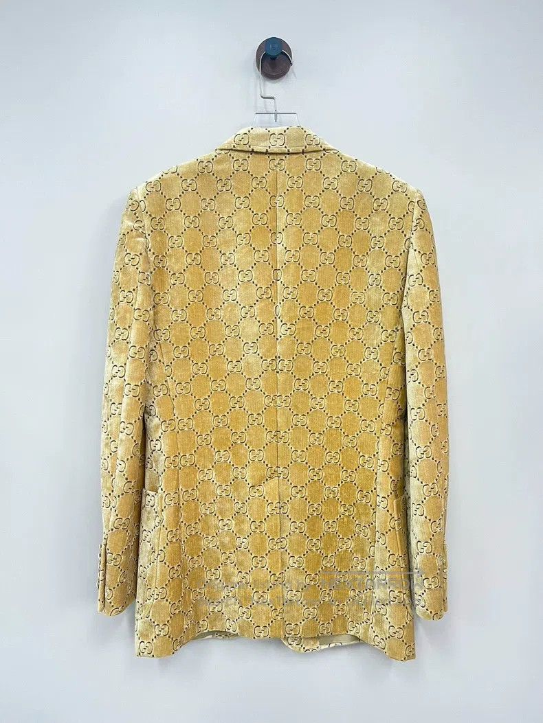 Gucci Gucci Brown GG old flower full print logo suit jacket Size US S / EU 44-46 / 1 - 2 Thumbnail