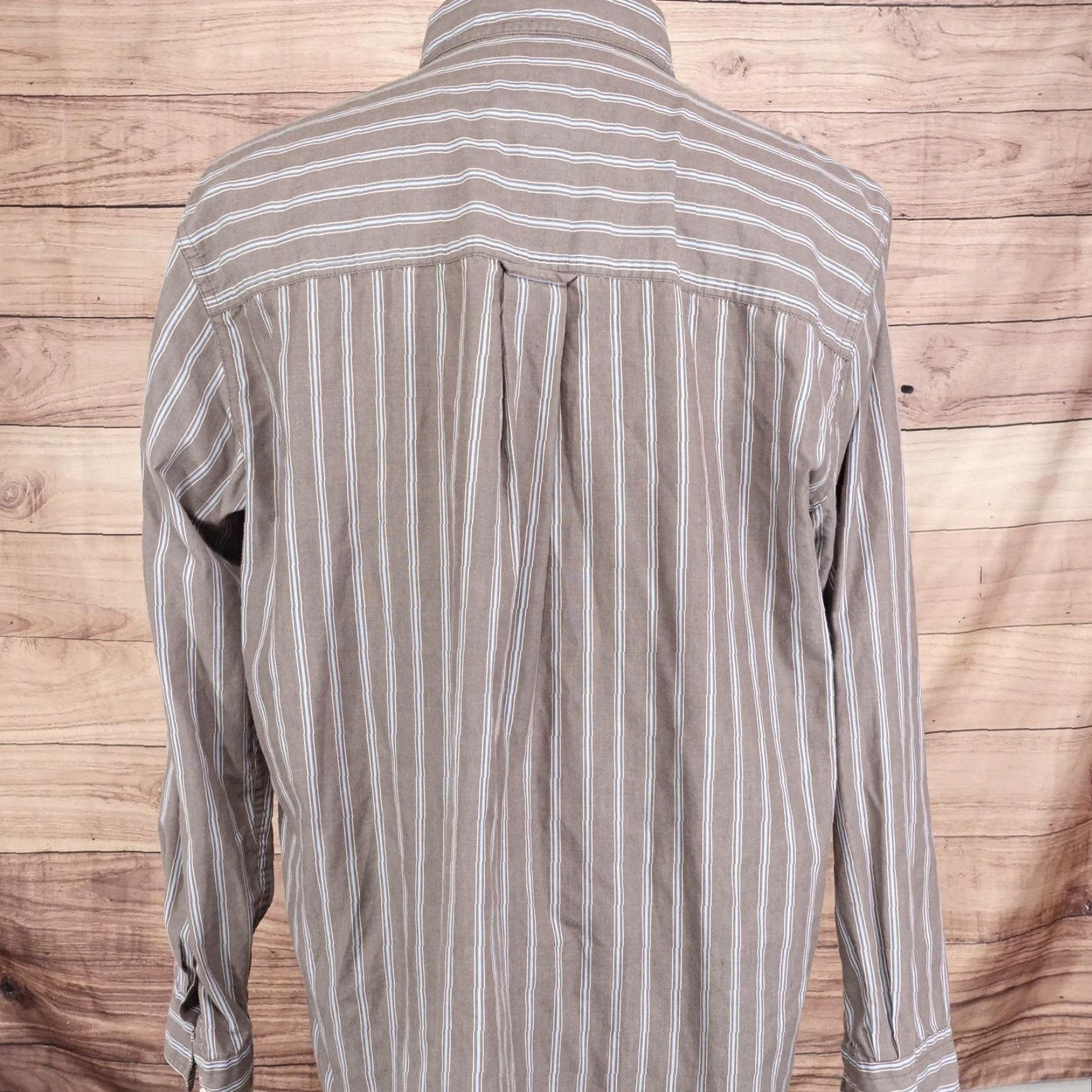 Chaps Chaps Shirt Mens Large Brown Striped Button Down Long Sleeve Pocket Easy Care Classic Button-Up Size US L / EU 52-54 / 3 - 4 Thumbnail