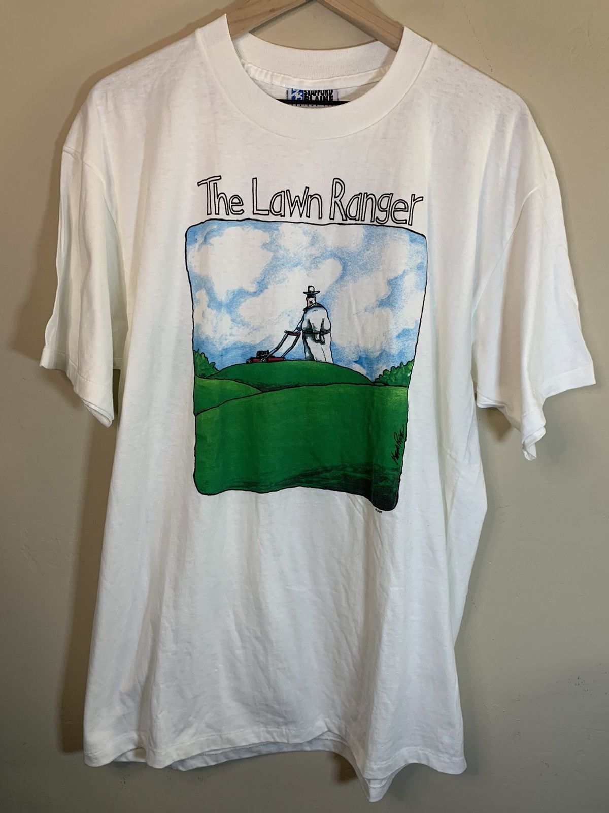 Vintage RARE* Vintage 90s The Far Side Lawn Ranger Comic Humor Shirt Size US XL / EU 56 / 4 - 1 Thumbnail