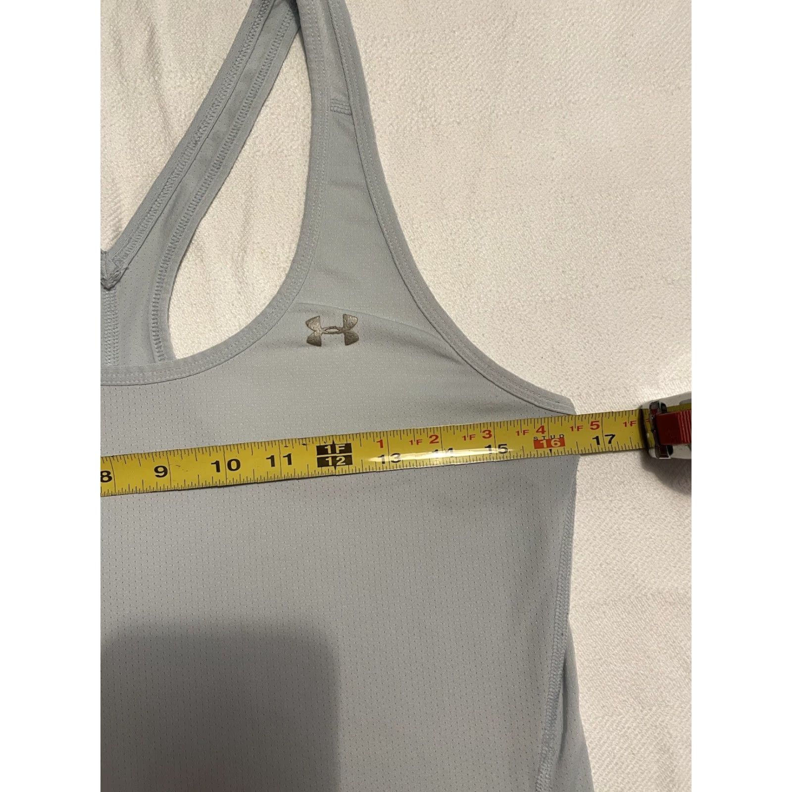 Under Armour Under Armour Women's Light Blue Gray Dri-Fit Polyester Racerback Tank Top S Small Under Armour Lightweight Size S / US 4 / IT 40 - 3 Thumbnail