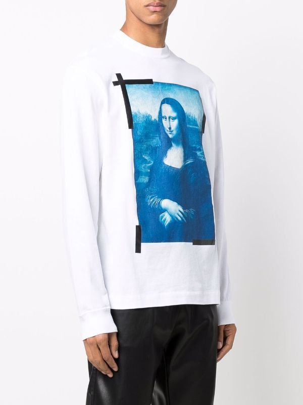 Off-White White Mona Lisa Logo Skate Long Sleeve T-Shirt Size XS / US 0-2 / IT 36-38 - 2 Thumbnail