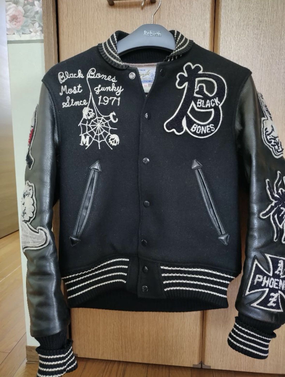 Other Whitesville Black Bones varsity jacket chrome h Size US S / EU 44-46 / 1 - 1 Thumbnail