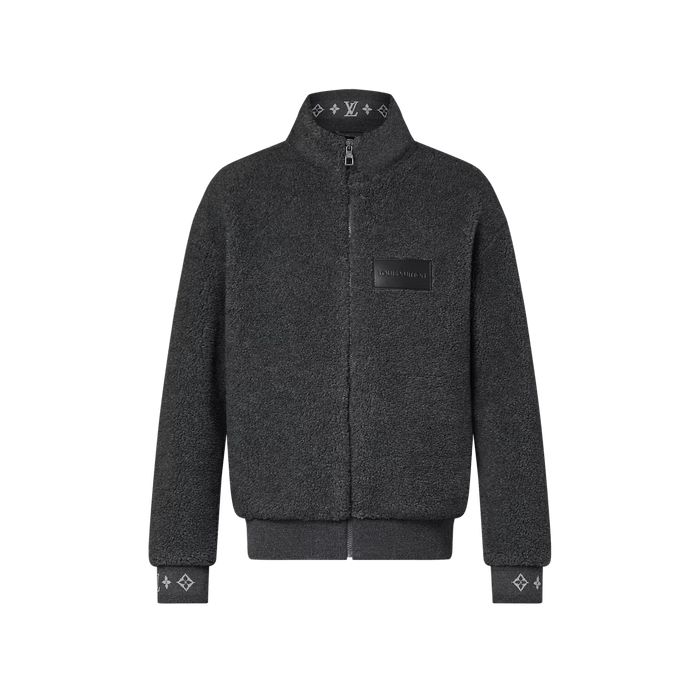 Louis Vuitton LOUIS VUITTON JACKET LEATHER MONOGRAM VARSITY DENIM