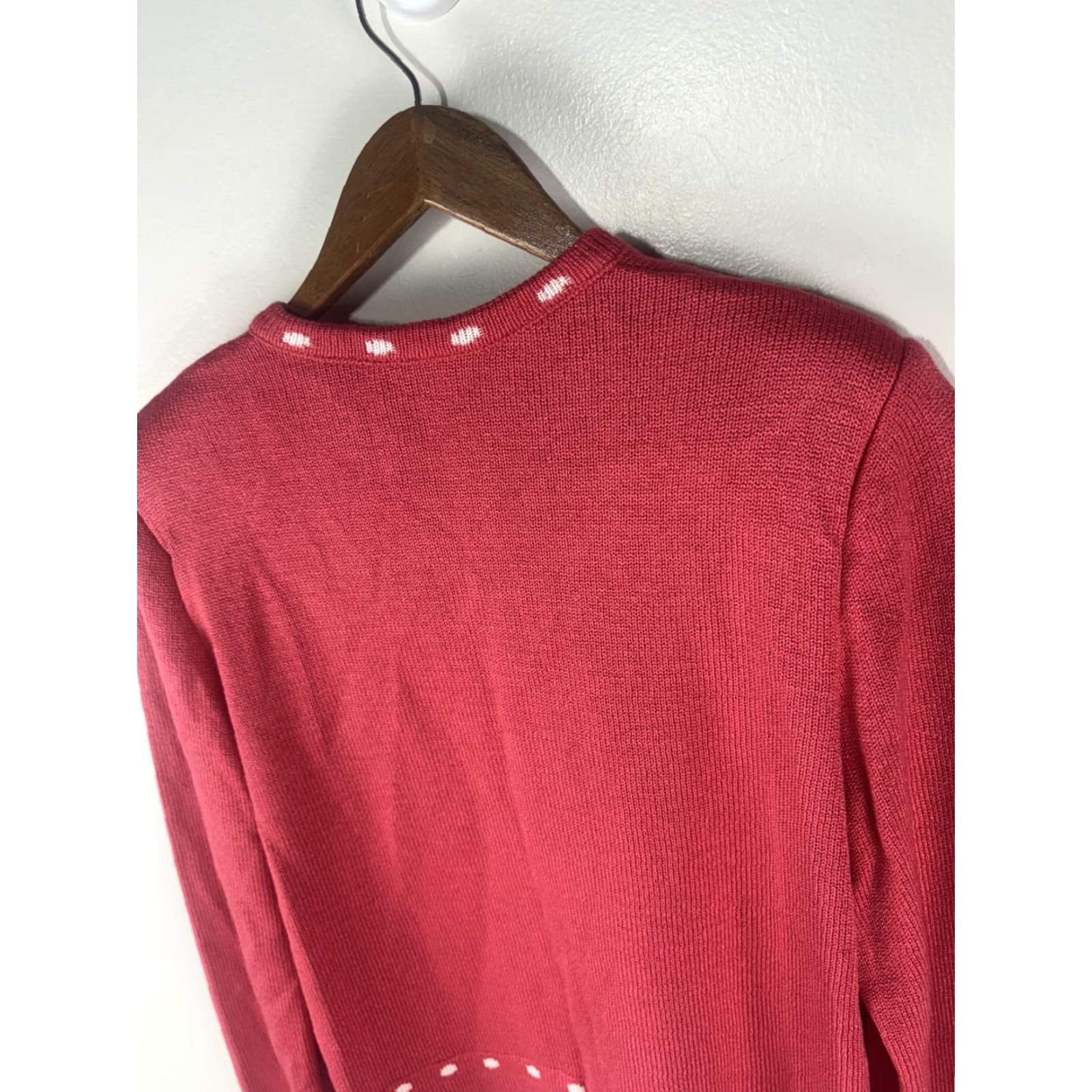 Pinko VINTAGE Mita Pink Cardigan Womens Size 8 Knit Sweater Long Sleeve Round Neck 80s Casual Size M / US 6-8 / IT 42-44 - 6 Thumbnail