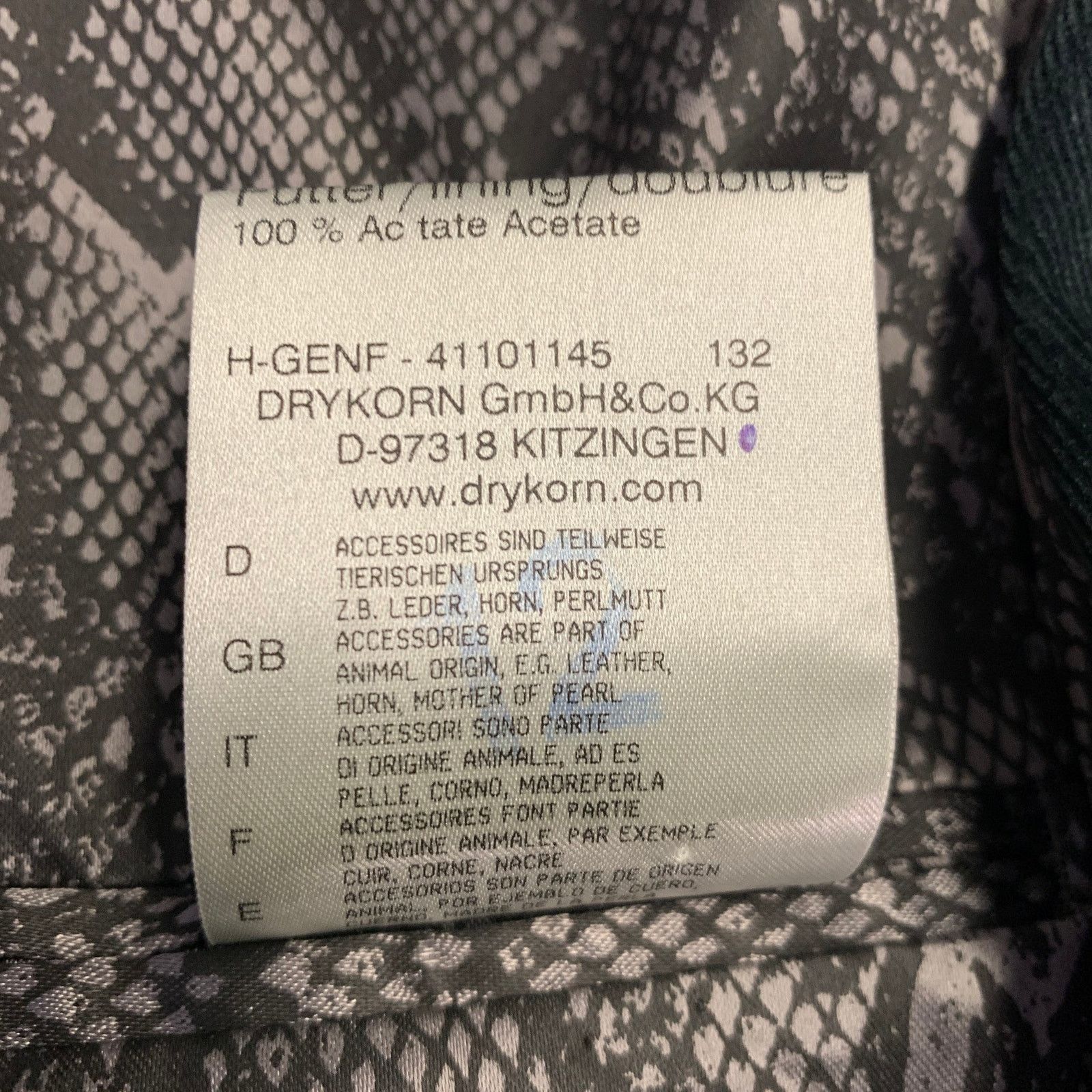 DRYKORN Forest Green Corduroy Cotton Blend Peak Lapel Sport Coat Size 40R - 9 Thumbnail