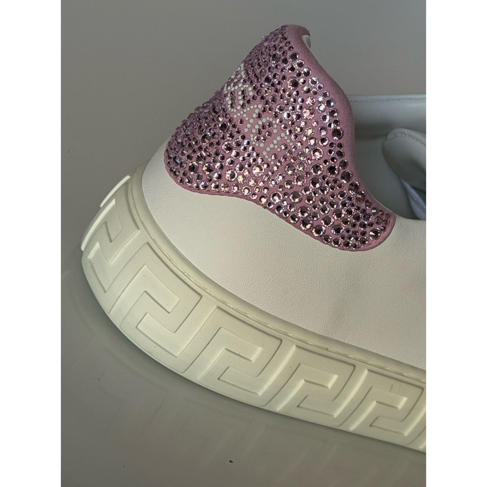 Versace Versace Crystal Greek Leather Sneakers 10.5 US 1013568 Size US 10.5 / IT 40.5 - 7 Thumbnail