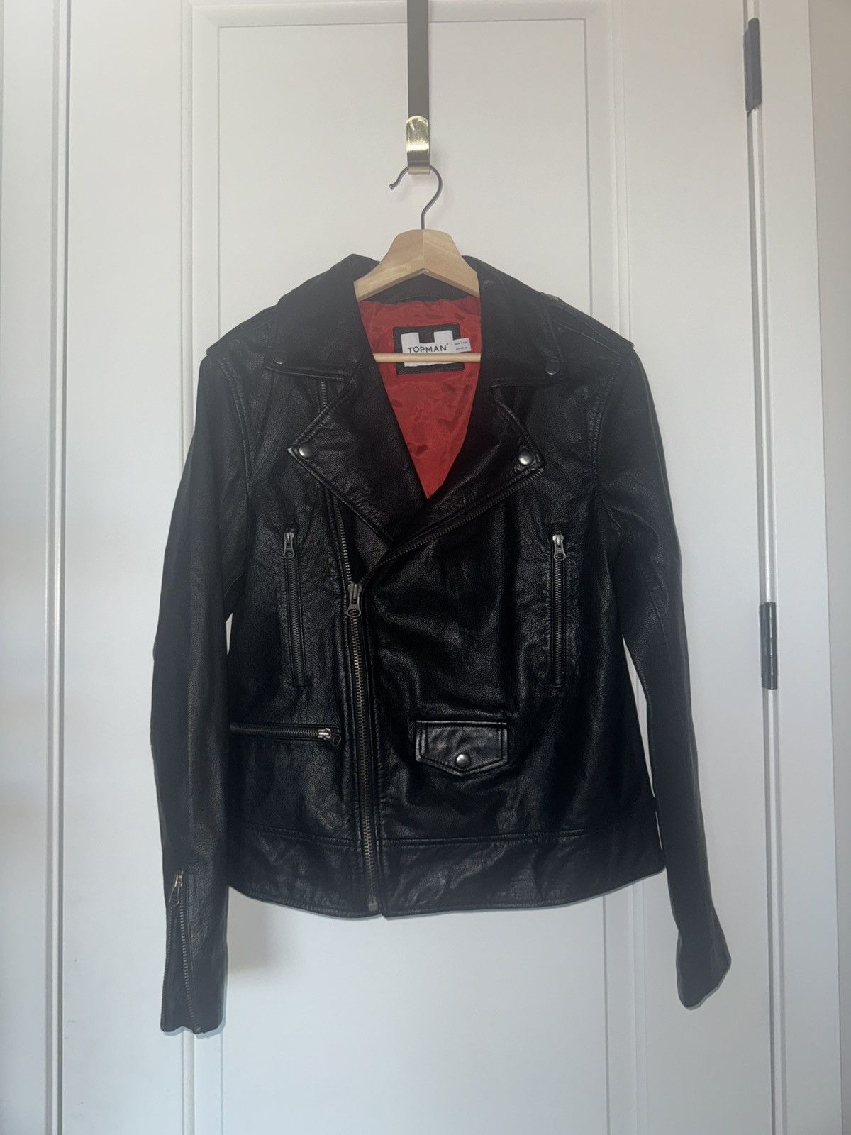 Topman real leather jacket (size S)