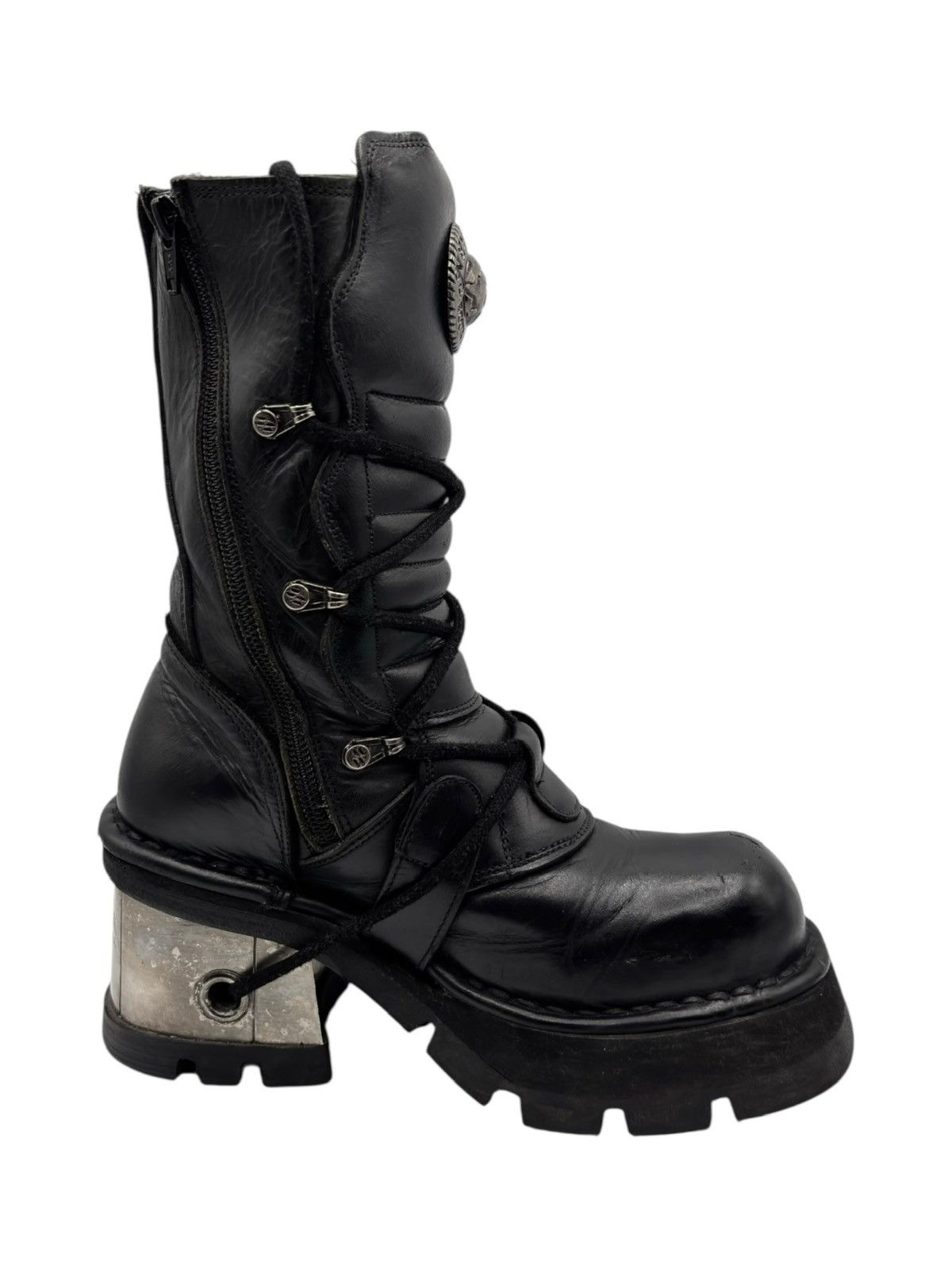 New Rock Vintage New Rock raised heel leather boots Size 37 Size US 7 / IT 37 - 7 Thumbnail