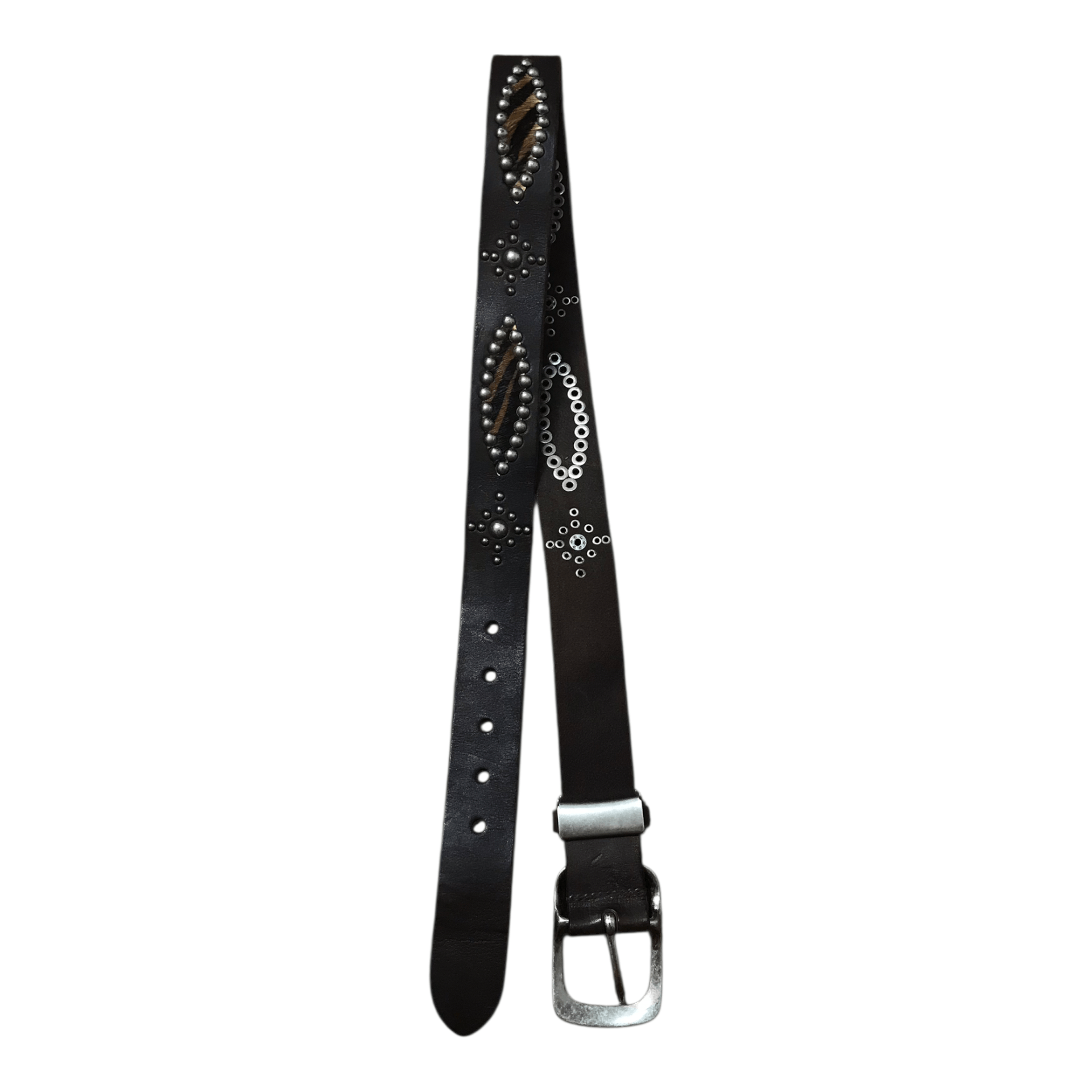 If Six Was Nine Other Studded Fur Leather Belt Size ONE SIZE - 1 Thumbnail