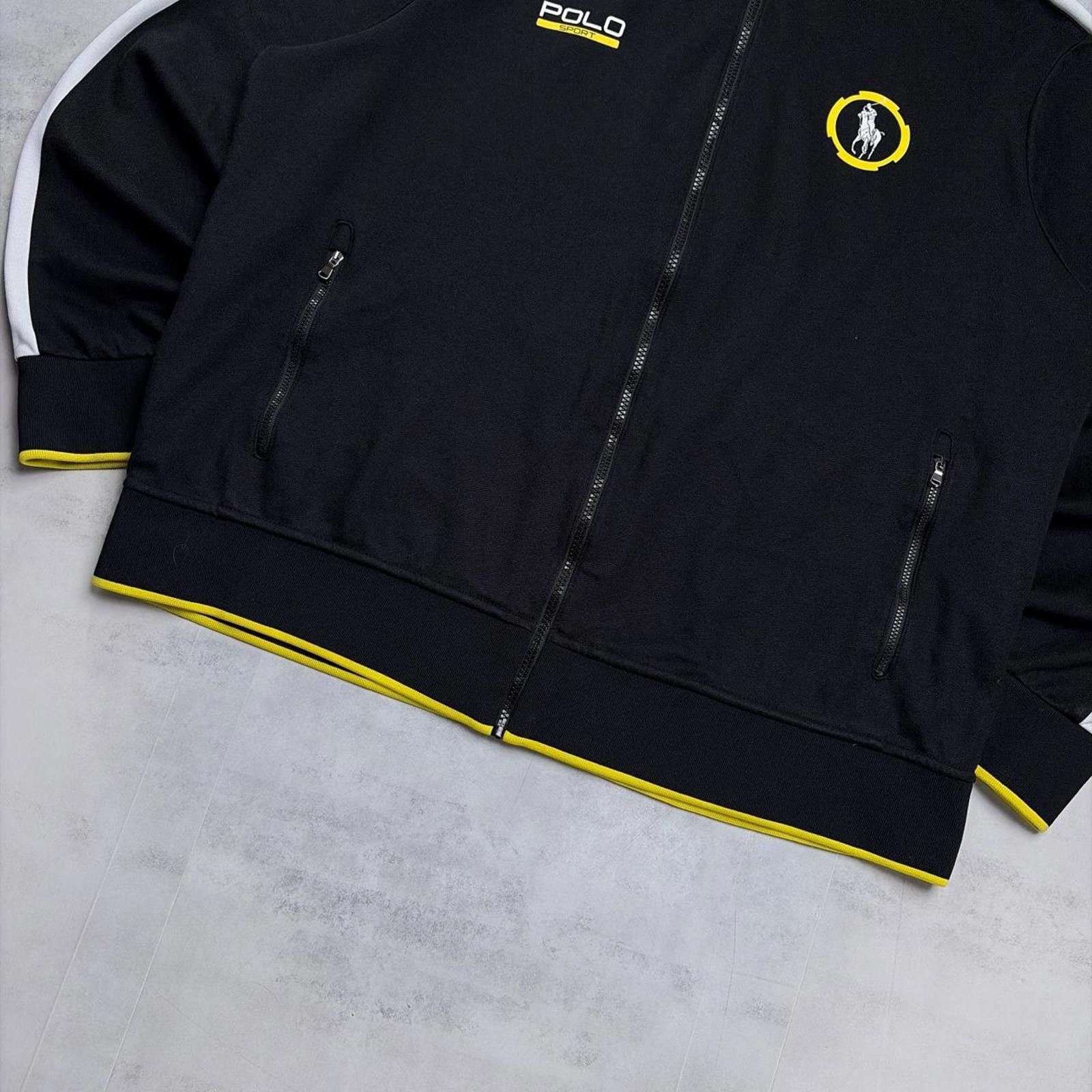 Polo Ralph Lauren Y2K Black Polo Ralph Lauren Polo Sport Striped Track Jacket Size US L / EU 52-54 / 3 - 4 Thumbnail