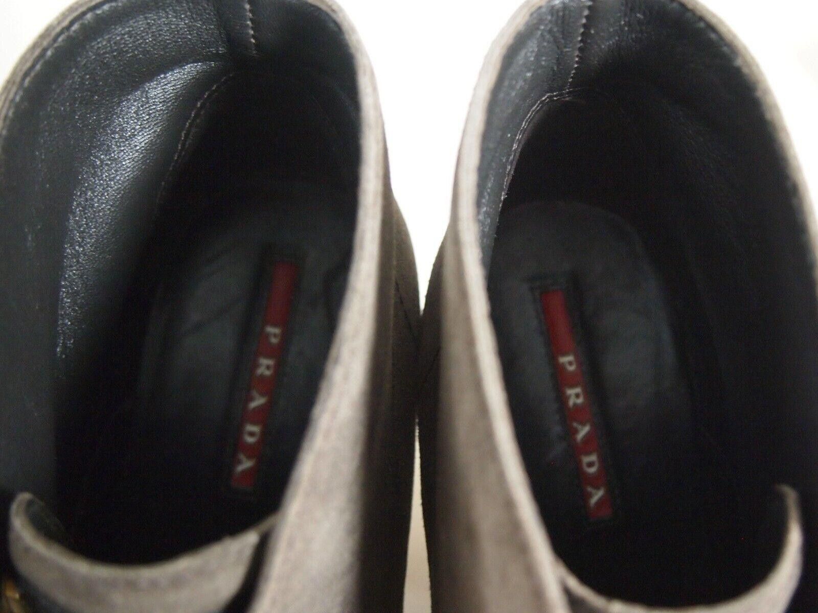 Prada Prada High Heel Ankle Boots Gray Suede US 37.5 EU 7.5 $720 Size US 7.5 / IT 37.5 - 7 Thumbnail
