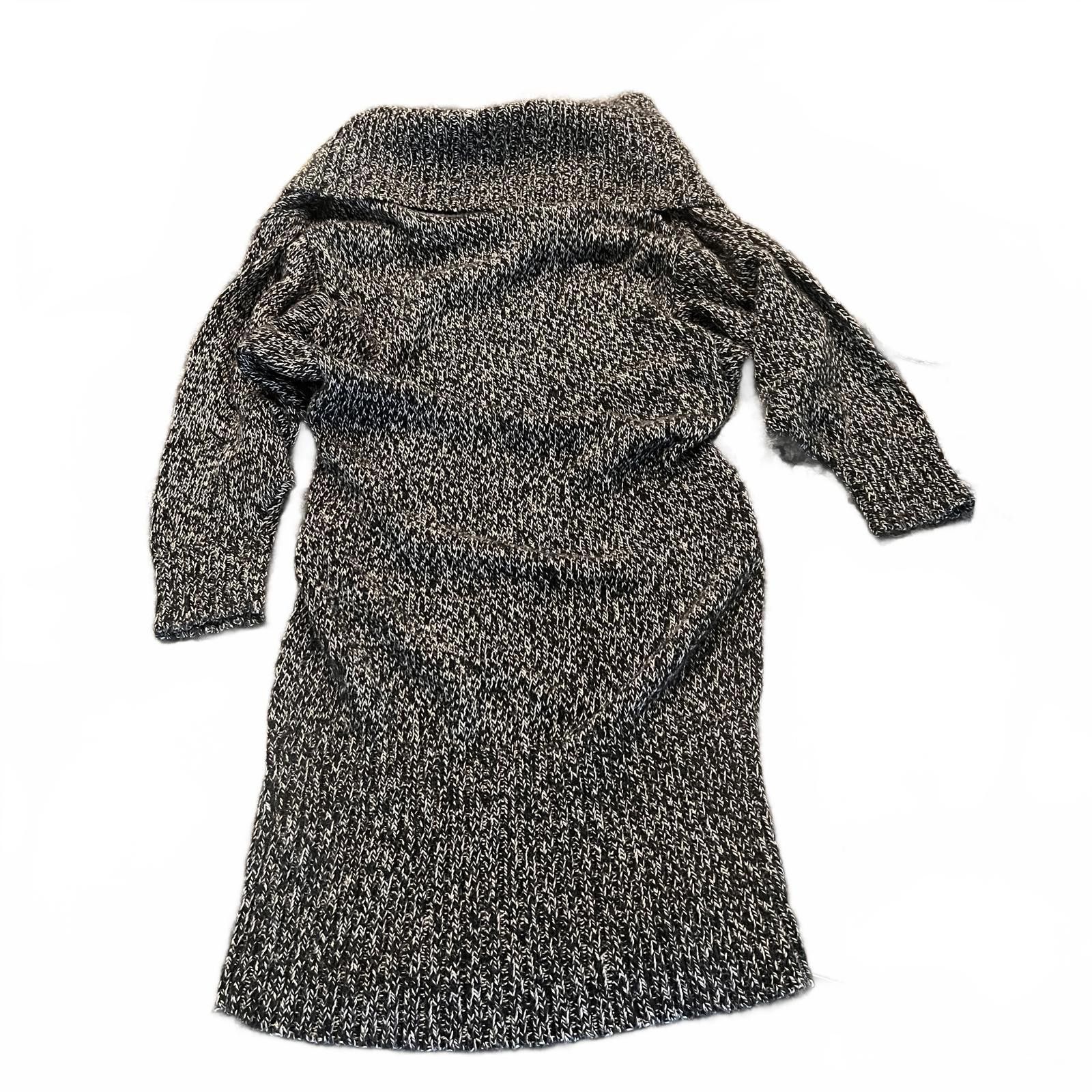 Other IZ Byer Women's Black and White Knit Sweater Dress Size S Size S / US 4 / IT 40 - 2 Thumbnail