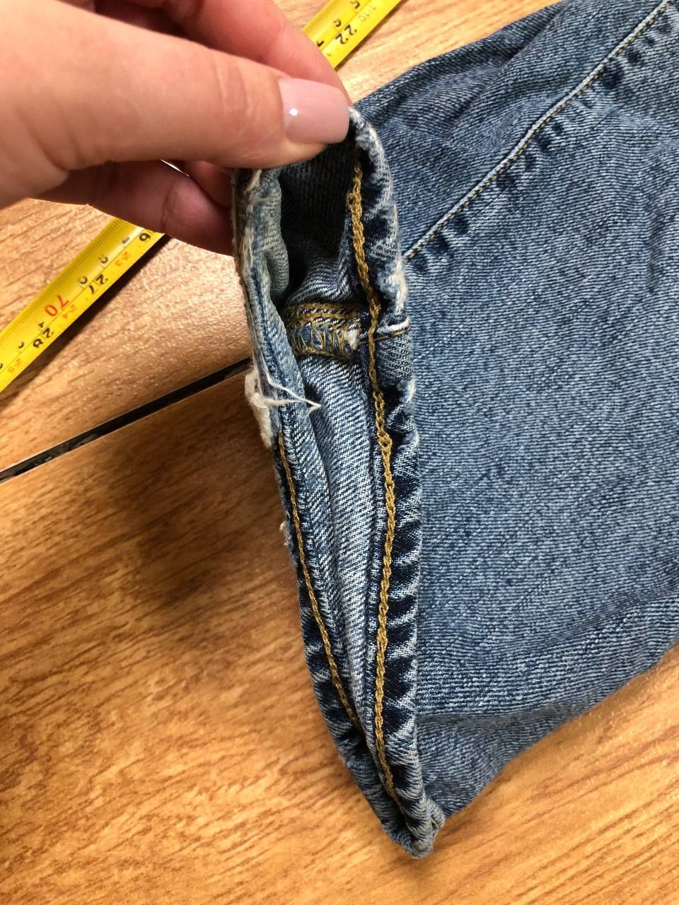 Carhartt × Japanese Brand Crazy Crash Dirty Baggy Faded Jean Japan Avant Garde Style Size US 32 / EU 48 - 21 Thumbnail