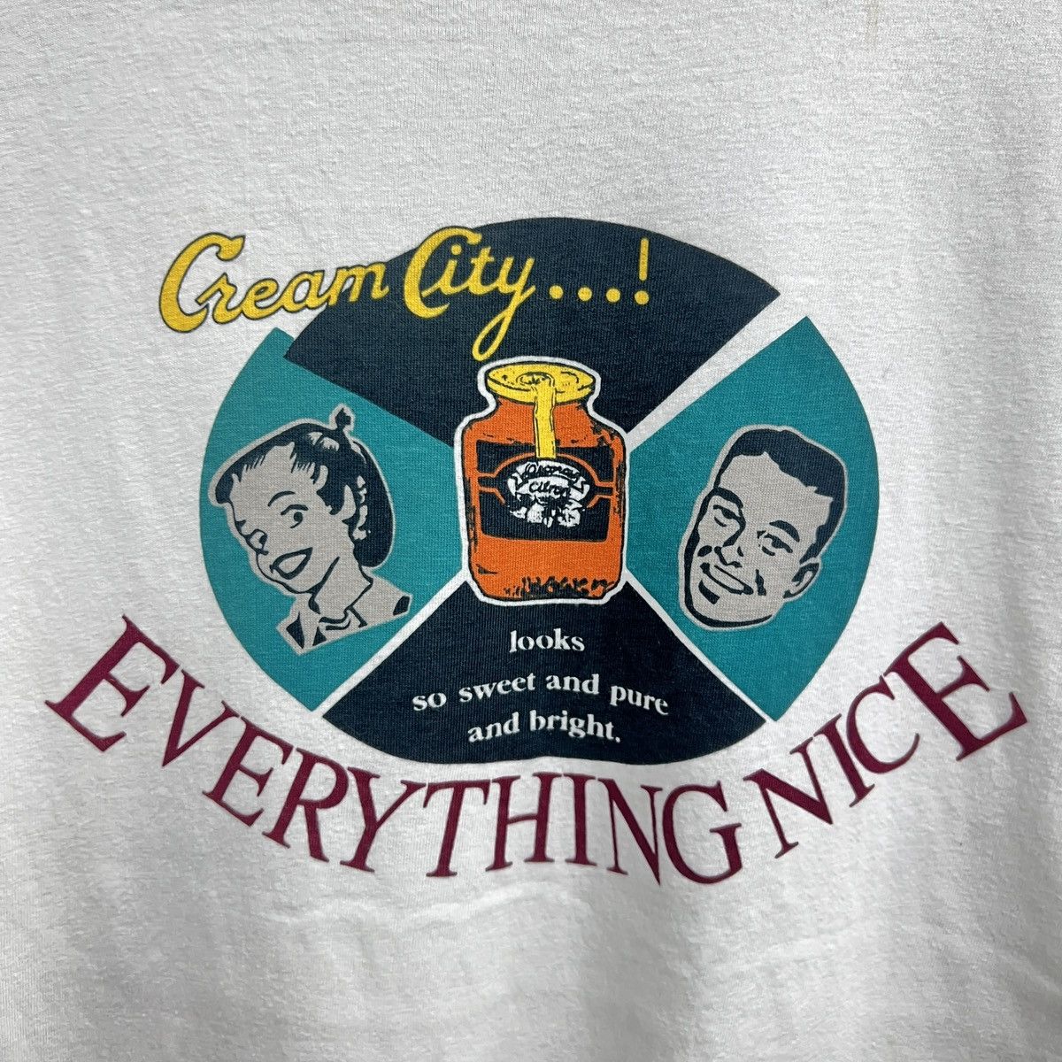 Vintage VTG 90s CREAM CITY EVERYTHING NICE TEE! Size US M / EU 48-50 / 2 - 2 Thumbnail