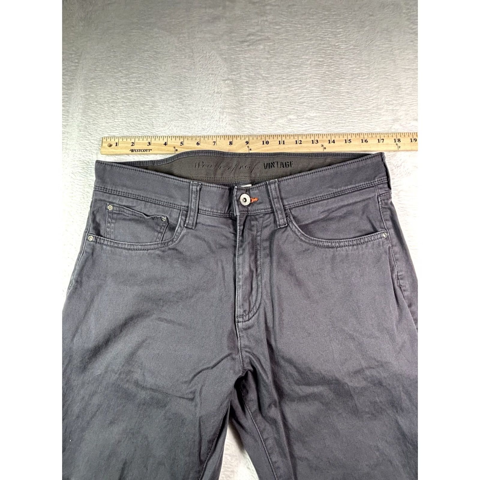 Weatherproof VINTAGE Weatherproof Jeans Mens 34x30 Gray Straight Fit 5-Pocket Stretch Denim Shirt? Size US 34 / EU 50 - 7 Thumbnail