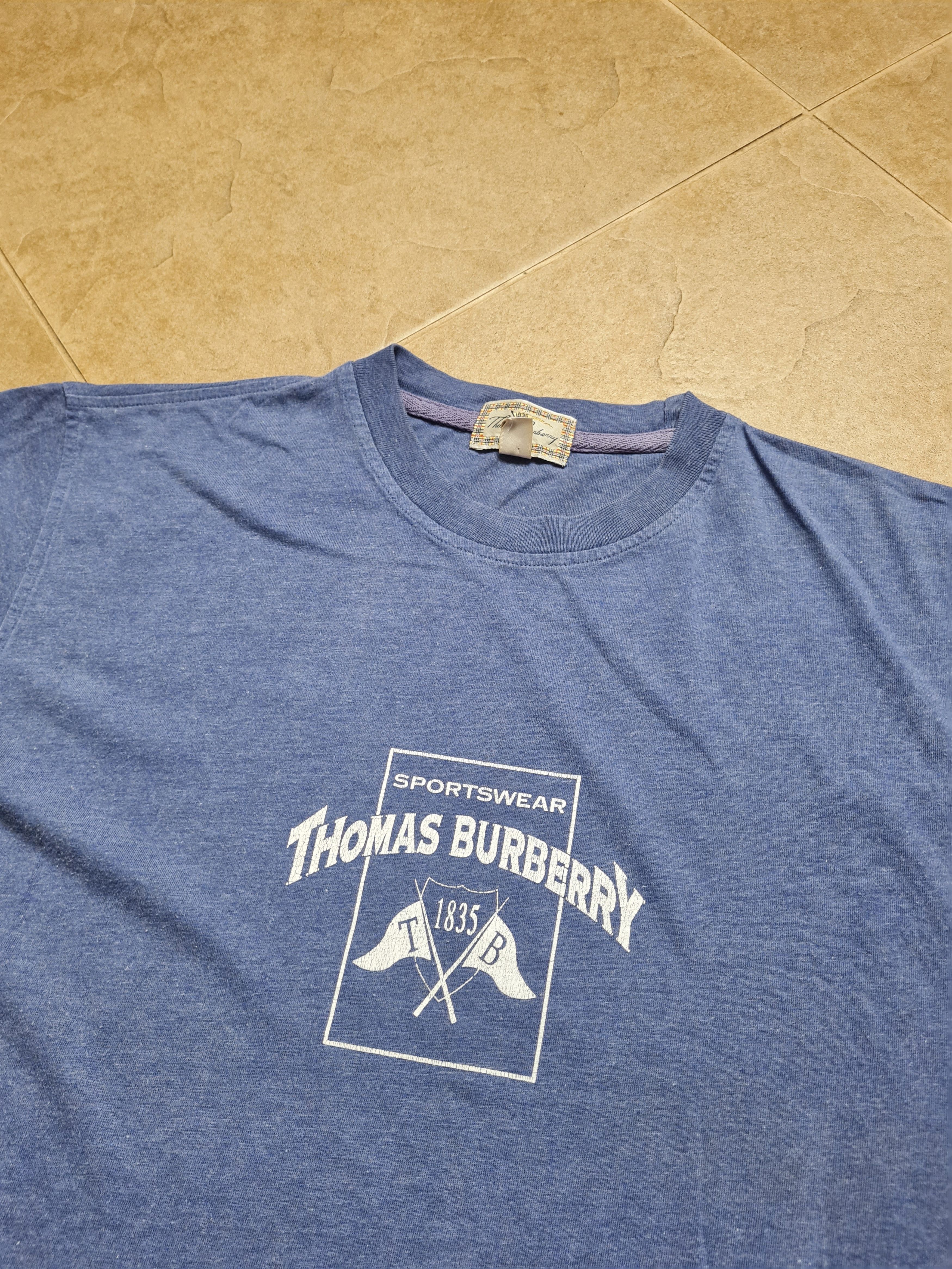 Burberry VintageThomas Burberry Big Logo T-shirt Retro Barberrys Size US L / EU 52-54 / 3 - 7 Thumbnail