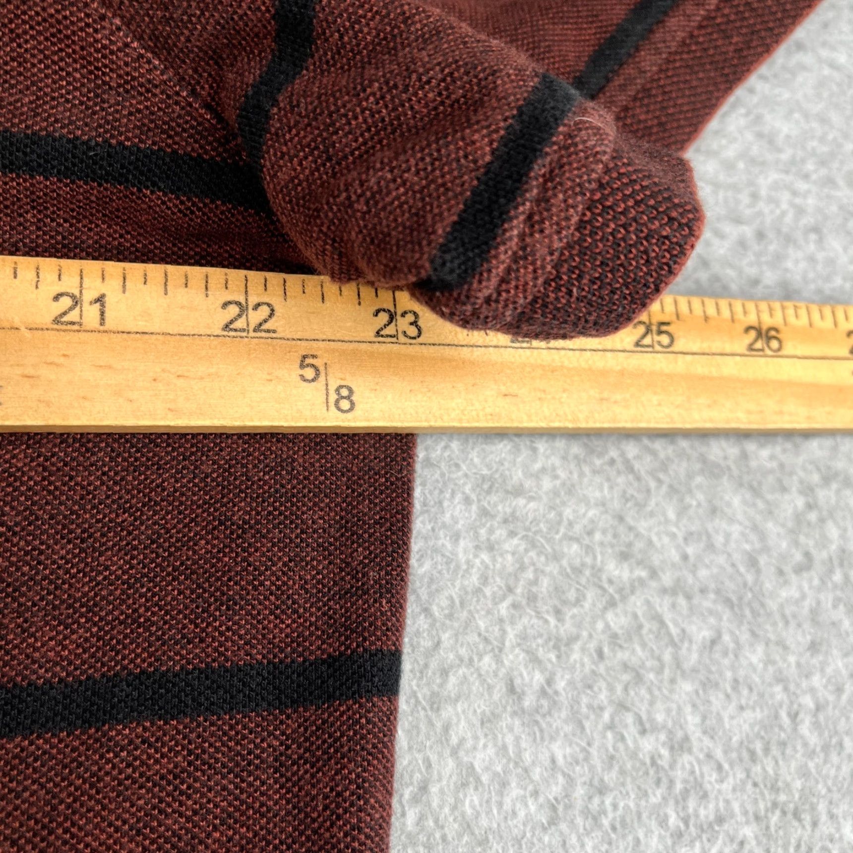 Banana Republic BANANA REPUBLIC Polo Shirt Organic Cotton Pique Mens XL Burgundy Striped Casual Shirt Size US XL / EU 56 / 4 - 7 Thumbnail