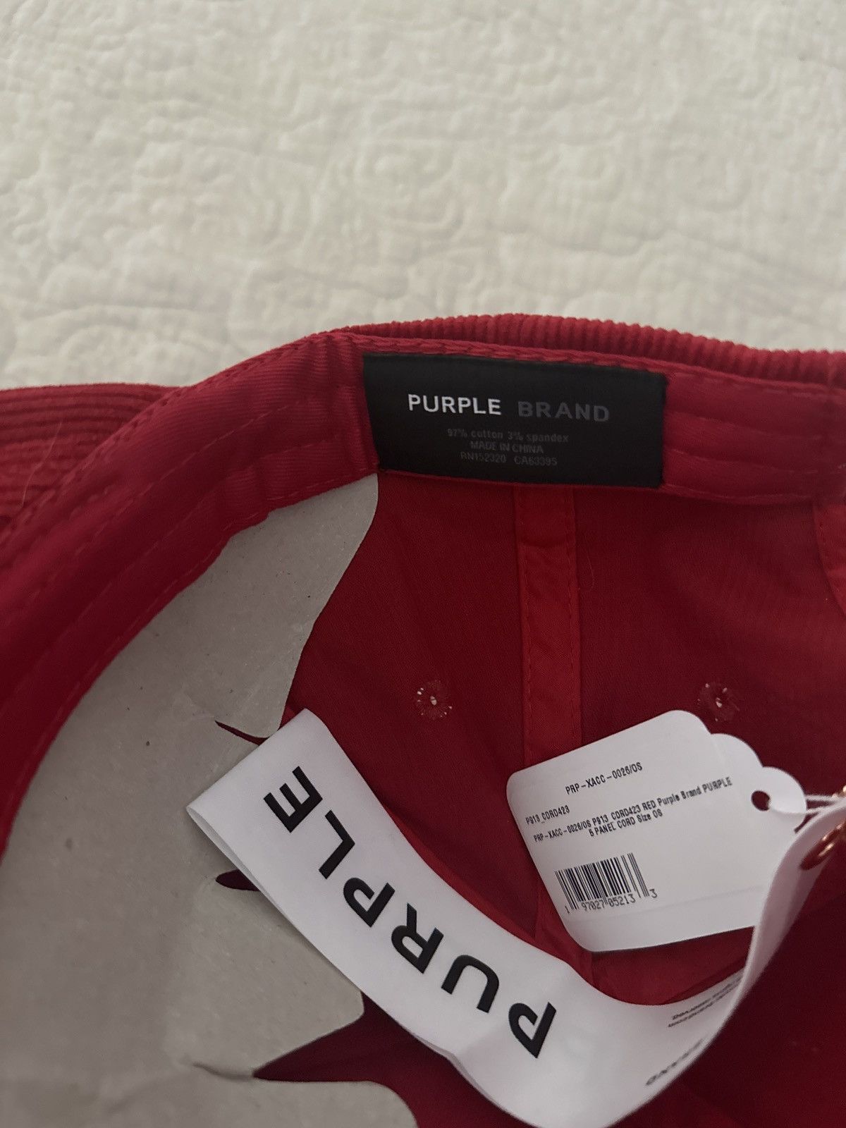 Purple Brand Purple Brand Corduroy 5 panel hat Size ONE SIZE - 2 Thumbnail