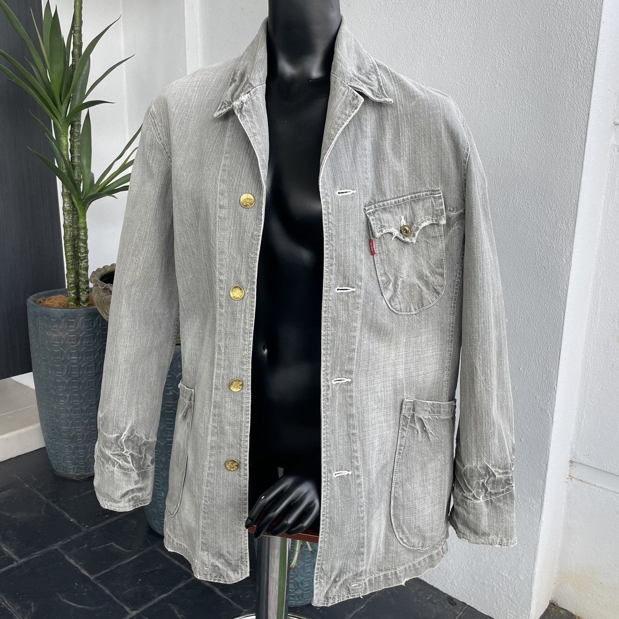 Levi's × Levi's Vintage Clothing Vintage Levis Denim Redloop Grey workers Jacket Size L / US 10 / IT 46 - 5 Thumbnail