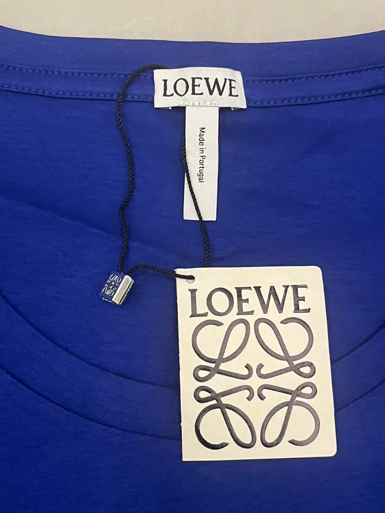 Loewe Loewe Dark blue chest embroidery navy blue thin T-shirt Size US XXL / EU 58 / 5 - 3 Thumbnail