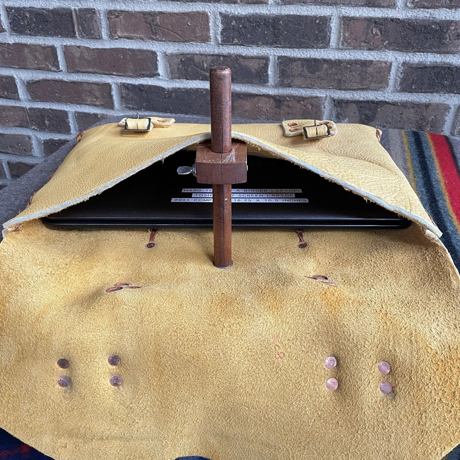Handmade REEDERANG VINTAGE MOOSE LEATHER MACBOOK BRIEFCASE BAG R$3498 Size ONE SIZE - 17 Thumbnail
