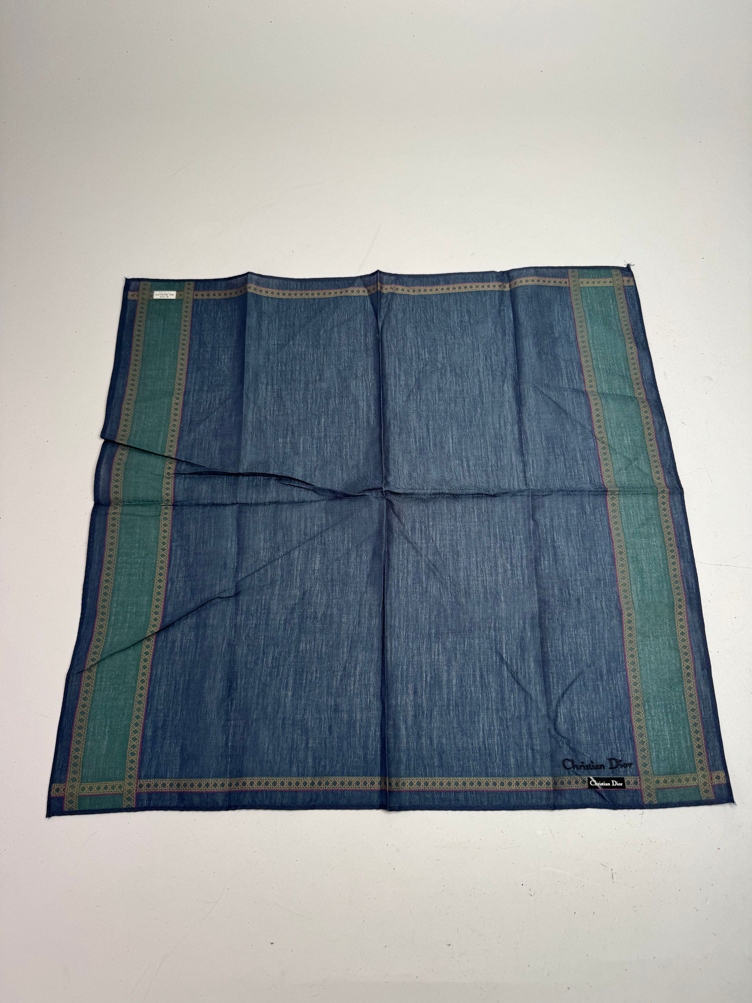 Dior Vintage Striped Scarf Blue Green Size ONE SIZE - 1 Thumbnail
