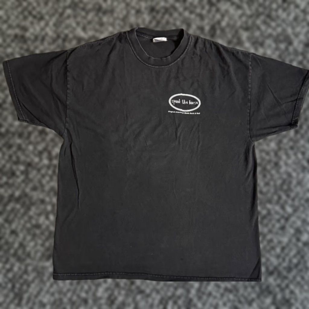 Hanes VINTAGE Hanes 90s Spook The Horse Band Grunge T-Shirt XL Black Mens Rock Pattern Graphic Print Short Sleeve Crew Neck Size US XL / EU 56 / 4 - 1 Thumbnail