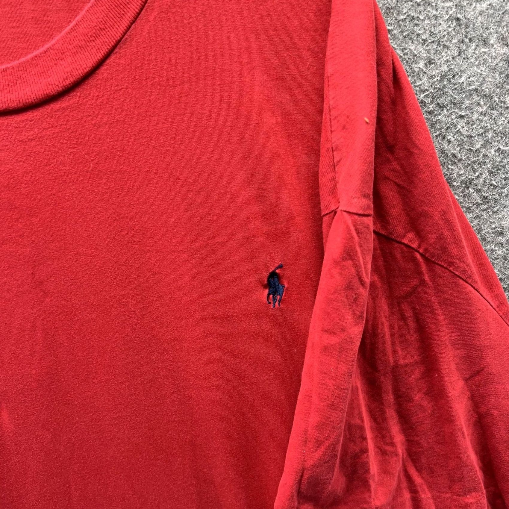 Polo Ralph Lauren Polo Ralph Lauren Shirt Mens 4XB Red Crewneck Pony Logo Tee T‑Shirt Big & Tall Size US XXL / EU 58 / 5 - 3 Thumbnail