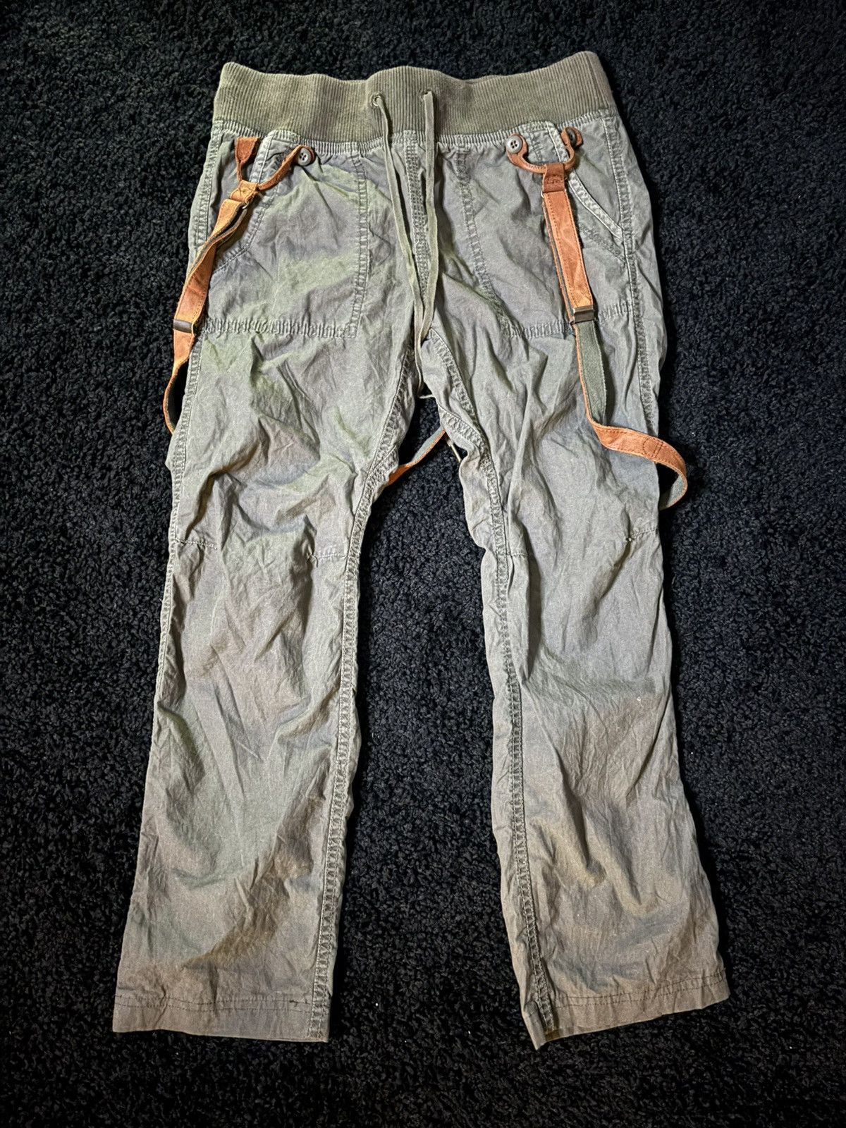 パンツ 00s GOA suspender cargo flared pants Y2K 00s GOA suspender cargo flared pants Y2K