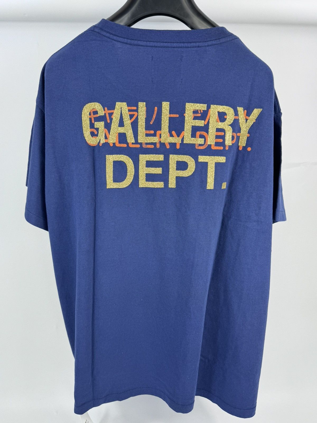 image of Tokyo Gallery Dept Print T-Shirt in Navy, Men's (Size XL)