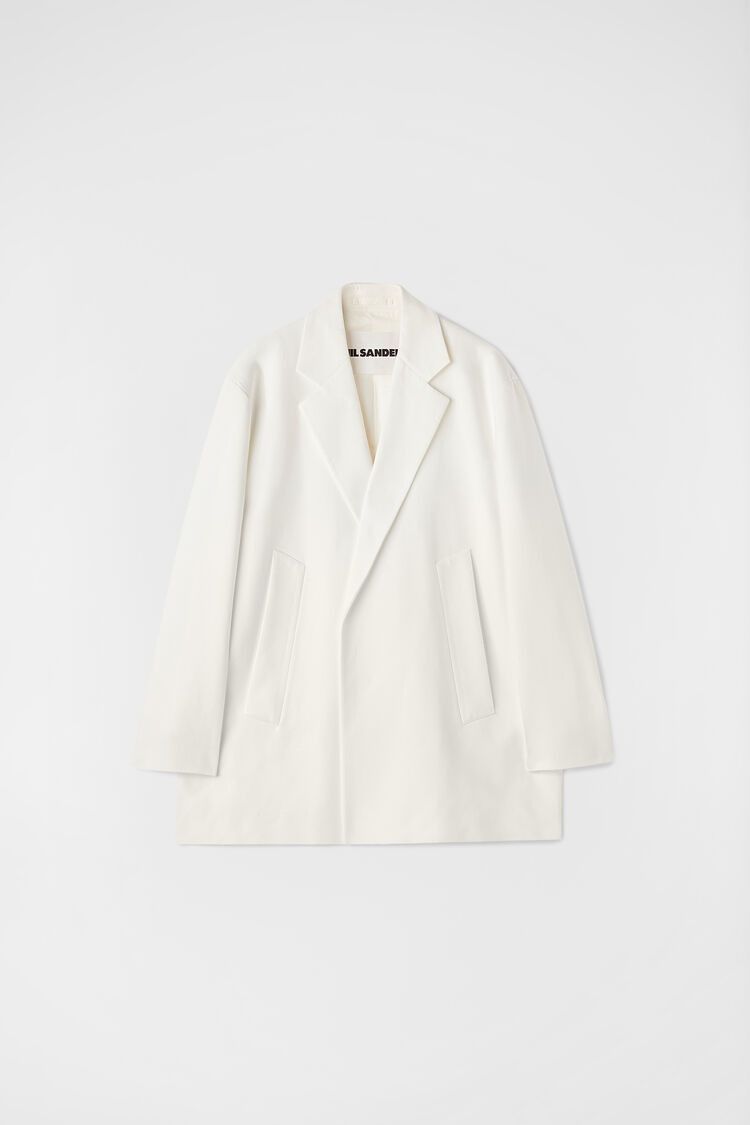 Jil Sander o1w1db10825 Deconstructed Jacket in Coconut Size US M / EU 48-50 / 2 - 1 Thumbnail