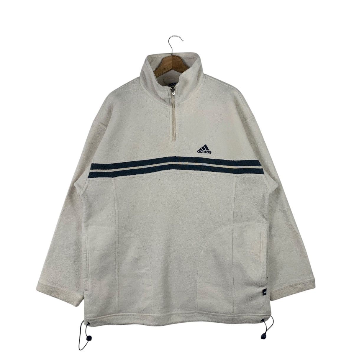 Adidas ADIDAS Equipment 3 Stripes Sportswear Fleece Half Z Jumper Size US XL / EU 56 / 4 - 1 Thumbnail
