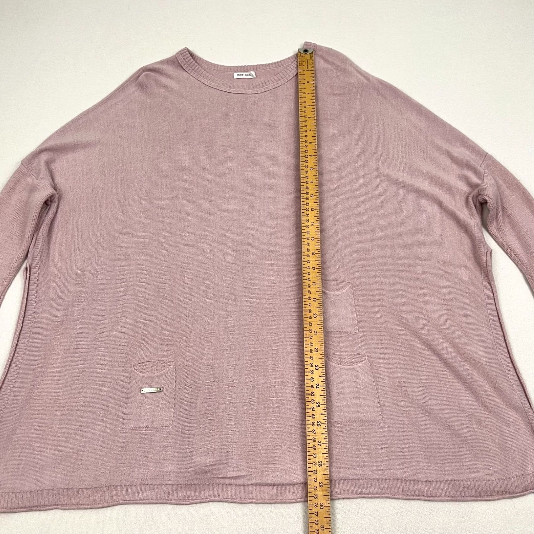 Catalina Mersea Catalina Traveler Sweater Womens OS Pink Oversized Boxy Coastal Luxe Prep Shirt or Sweater Size ONE SIZE - 5 Thumbnail