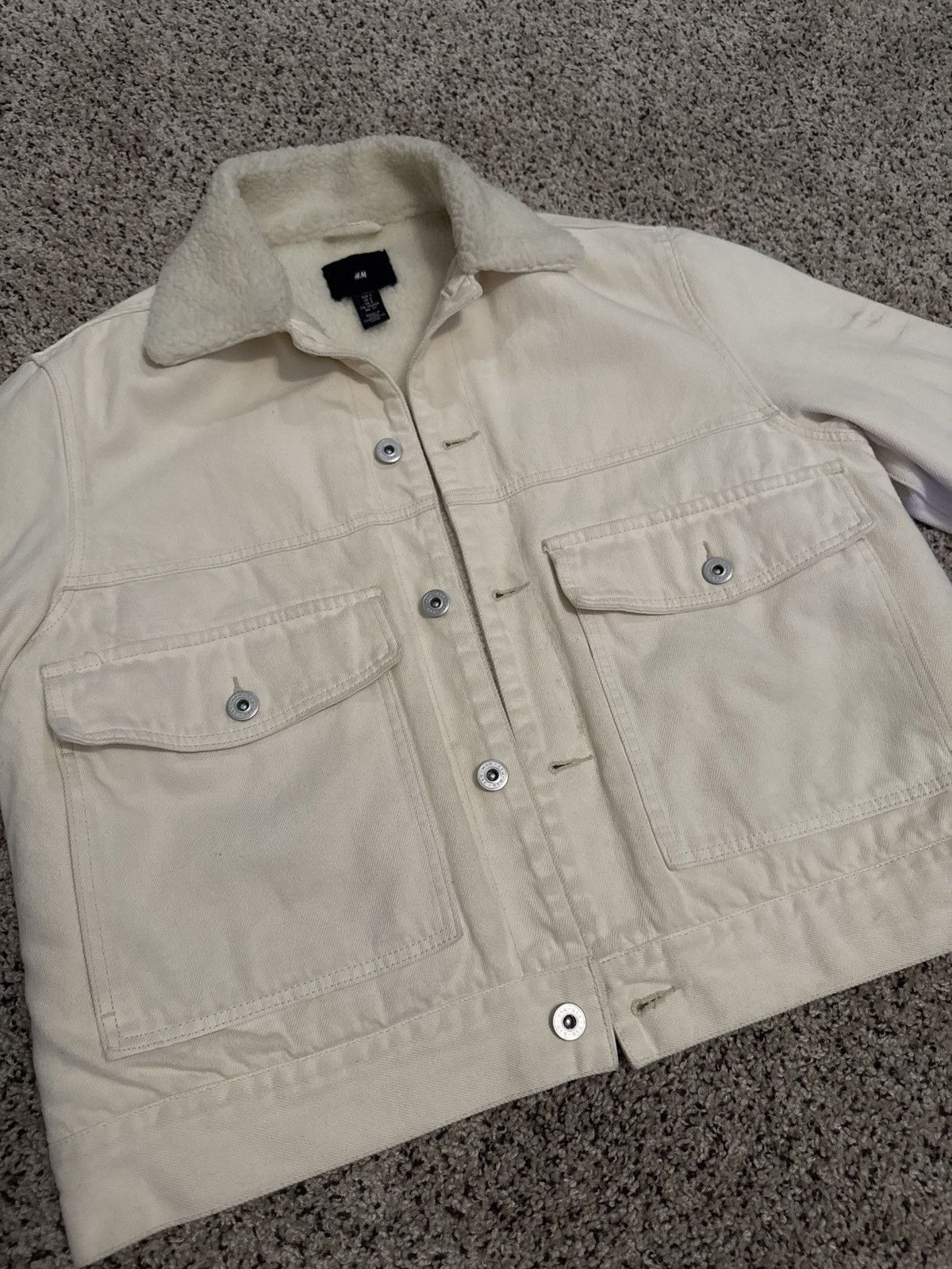 H&M Tan Corduroy Jacket with Tan Sherpa Lining Size US S / EU 44-46 / 1 - 3 Thumbnail