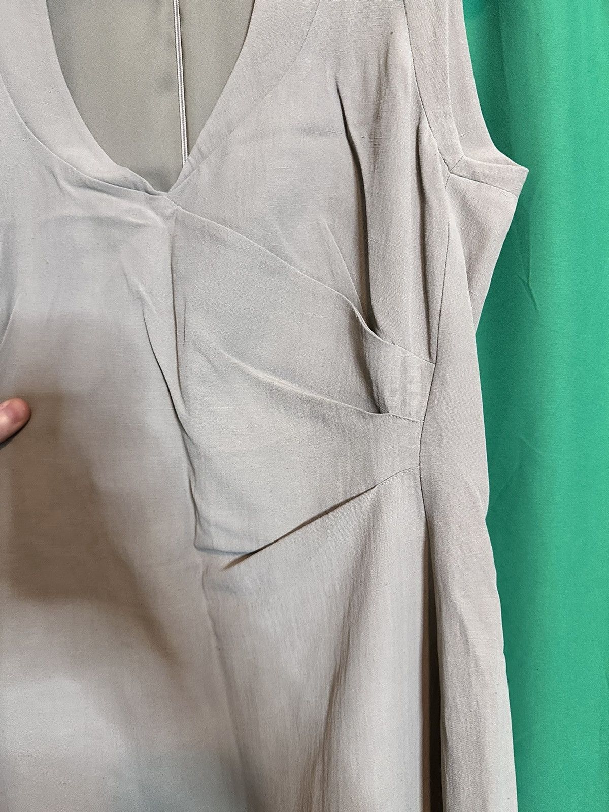 Armani Collezioni Linen blend sleeveless paneled lined dress Italy Size M / US 6-8 / IT 42-44 - 2 Thumbnail