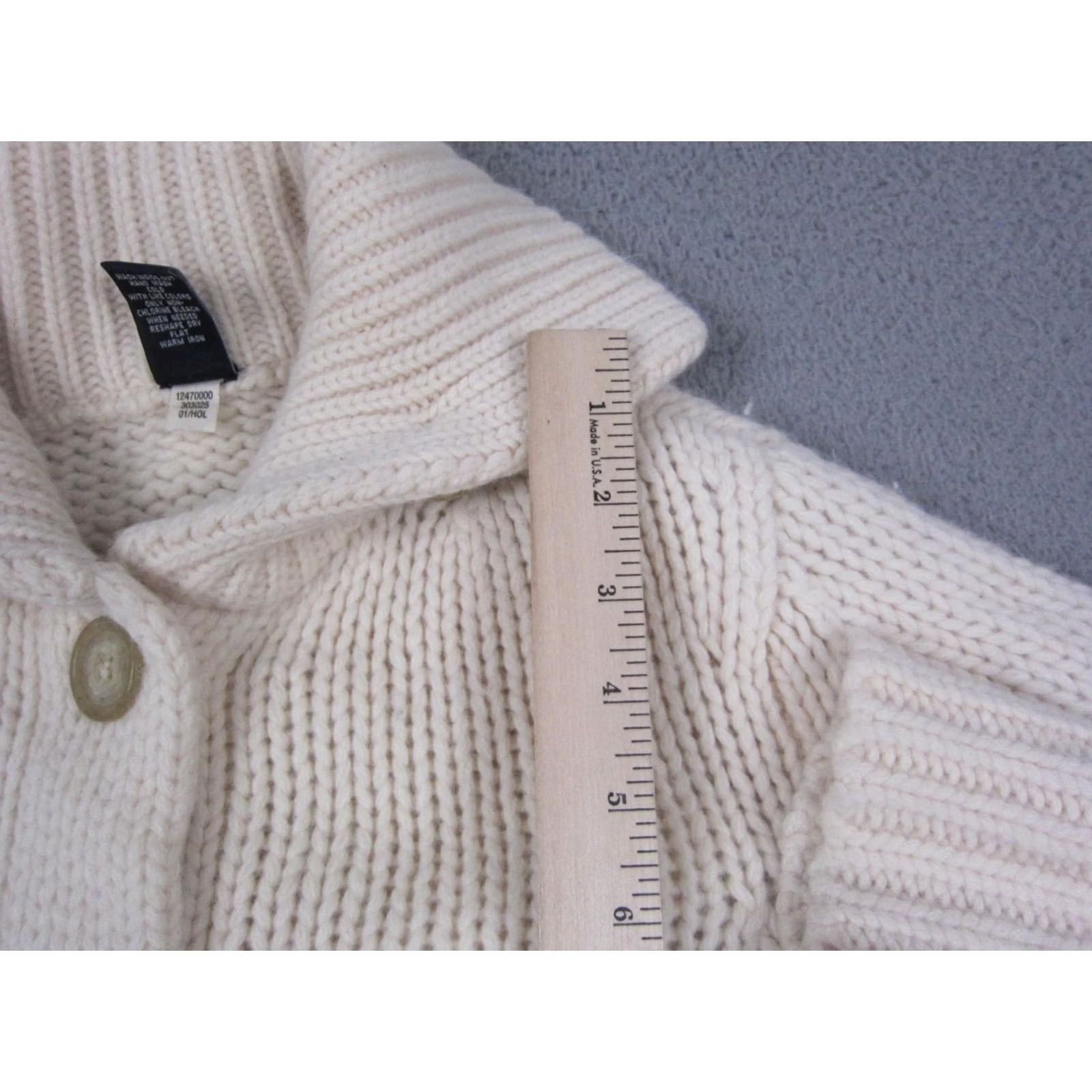 Gap VINTAGE Gap Sweater Cardigan Womens Small Creme Belted Wool Angora Y2K Ladies 90s Size S / US 4 / IT 40 - 7 Thumbnail