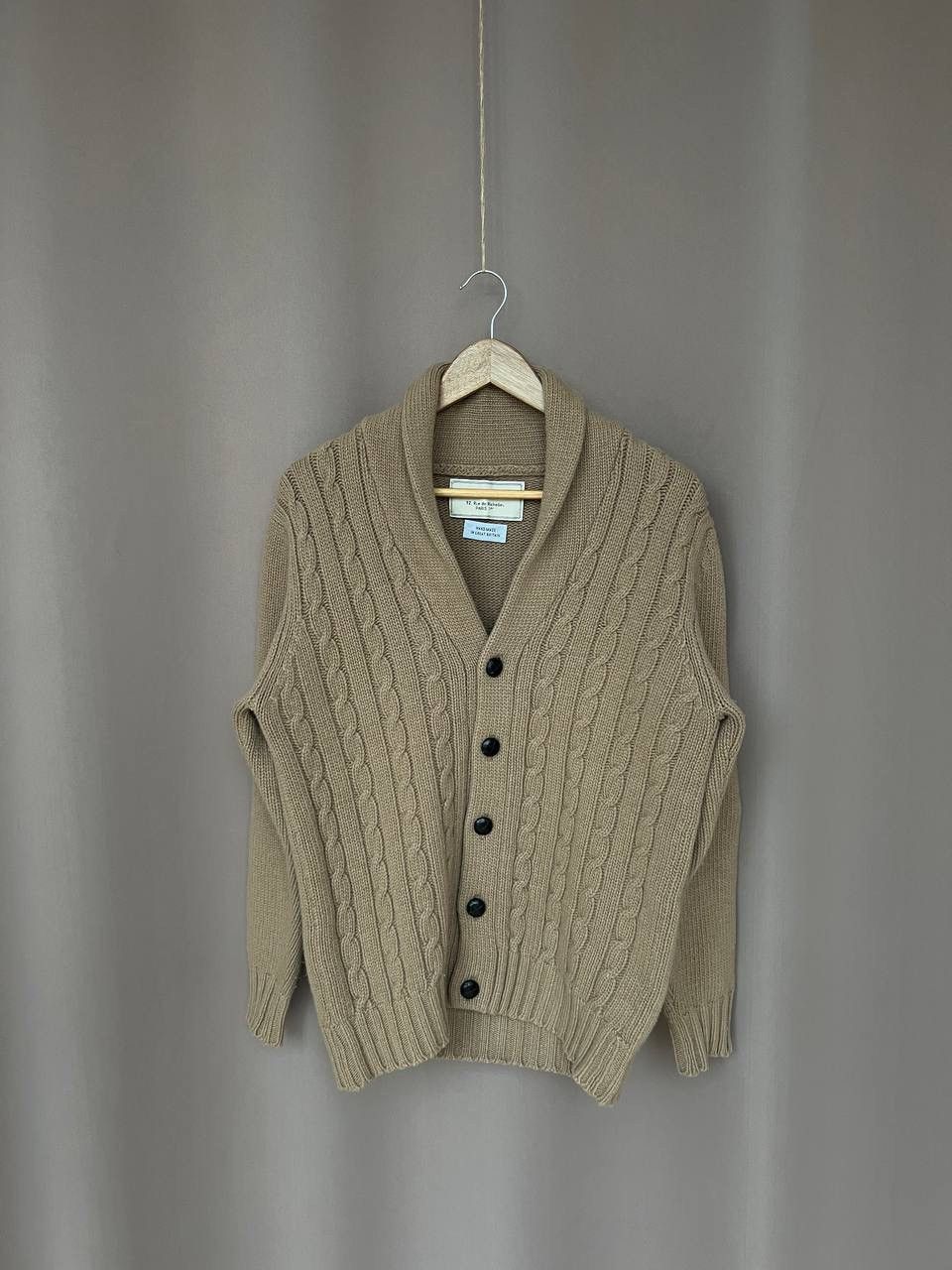 Maison Kitsune Maison Kitsune Cable Knit Wool Cardigan Size M Made in GB Size US M / EU 48-50 / 2 - 1 Thumbnail