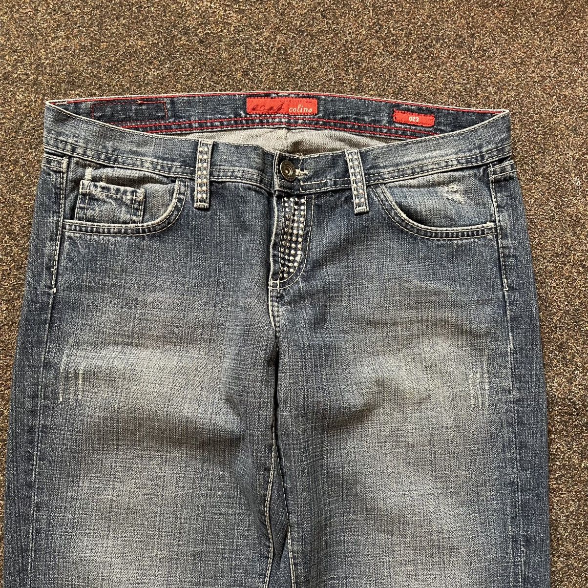 Vintage Vintage 90s Y2K Baggy Flared Jeans Distressed Skate Logo 33 Size 33" - 5 Thumbnail