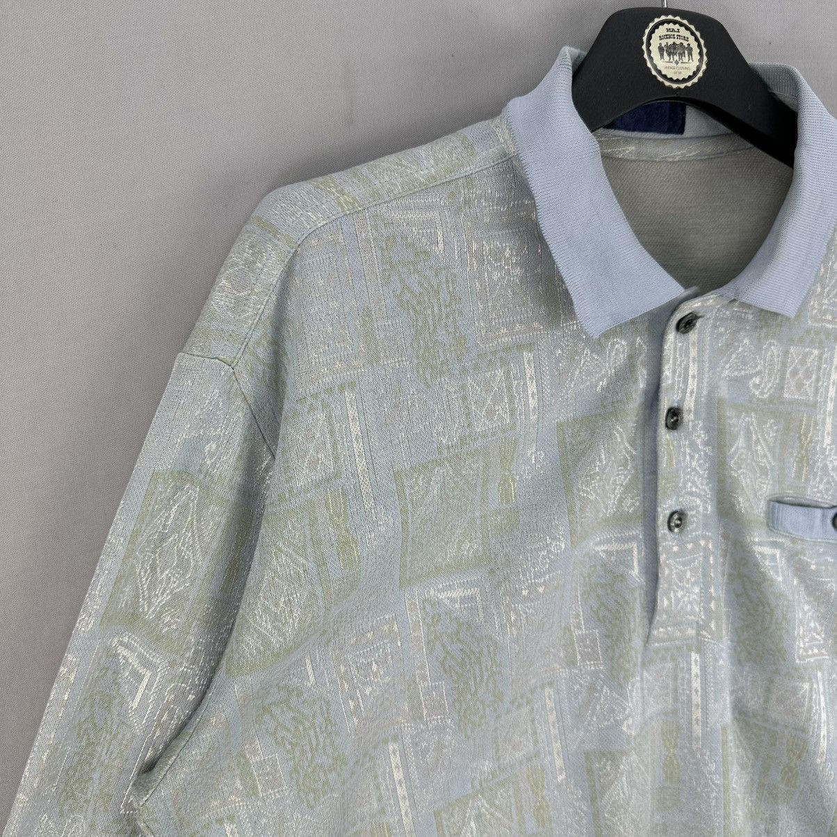 Japanese Brand Vintage 80's Knit Polo Shirt Single Pocket Size US M / EU 48-50 / 2 - 2 Thumbnail