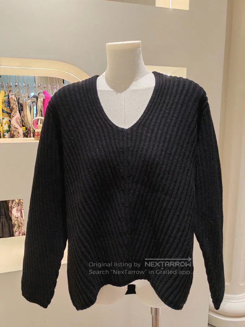 Acne Studios Acne Studios Black V-Neck Wool Sweater, 100% Wool, Classic Size XXS / US 00 / IT 34 - 1 Thumbnail