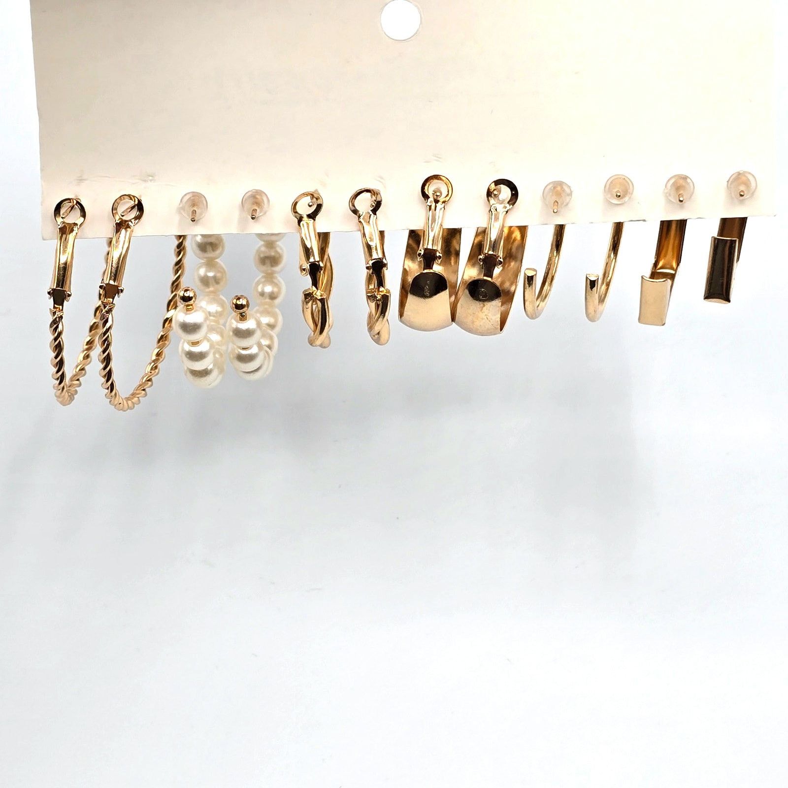Other Gold Hoop Earring Set of 6 Fashion Jewelry NWT #E201 Size ONE SIZE - 3 Thumbnail