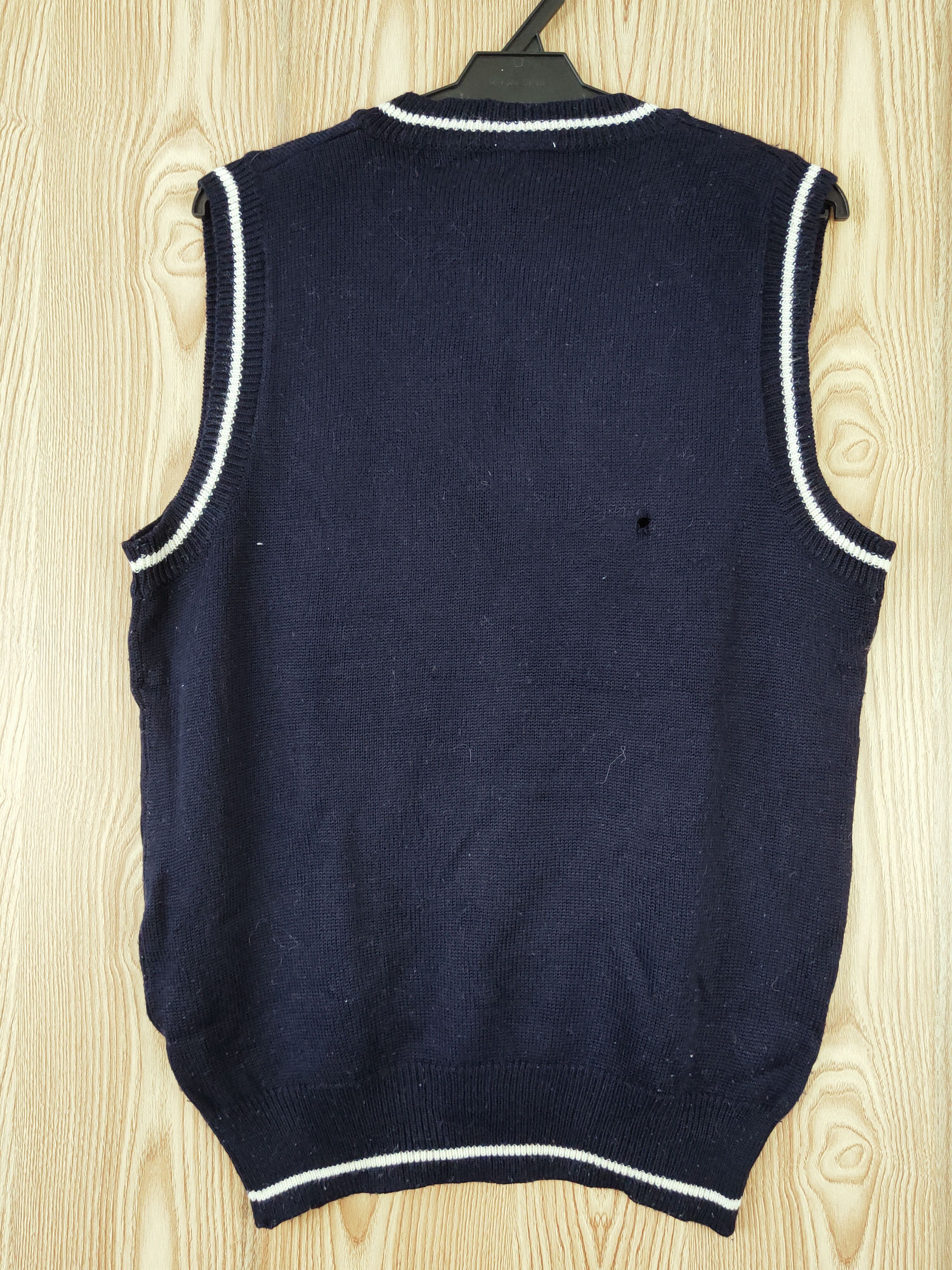 Ellesse × Homespun Knitwear × Japanese Brand Ellese Navy ripped vintage Knitwear Vests #W829 Size M / US 6-8 / IT 42-44 - 8 Thumbnail