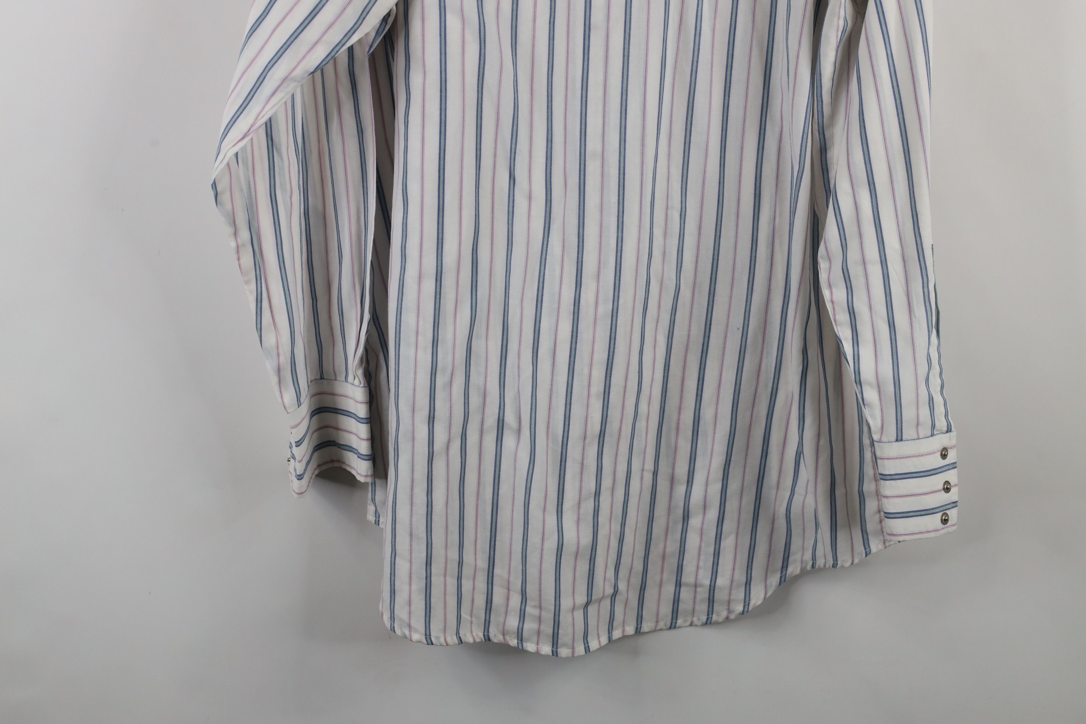 Vintage Vintage 70s 80s Rockabilly Cowboy Striped Snap Button Shirt Size US L / EU 52-54 / 3 - 12 Thumbnail