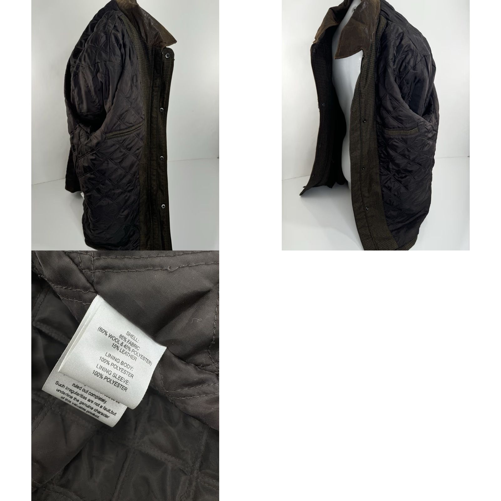 Vintage KING RANCH WOOL BLEND ELBOW PATCH JACKET Olive / Brown / Blue / Red XL MEN Wool Leather Trim Full Zip Vintage? Size US XL / EU 56 / 4 - 8 Thumbnail